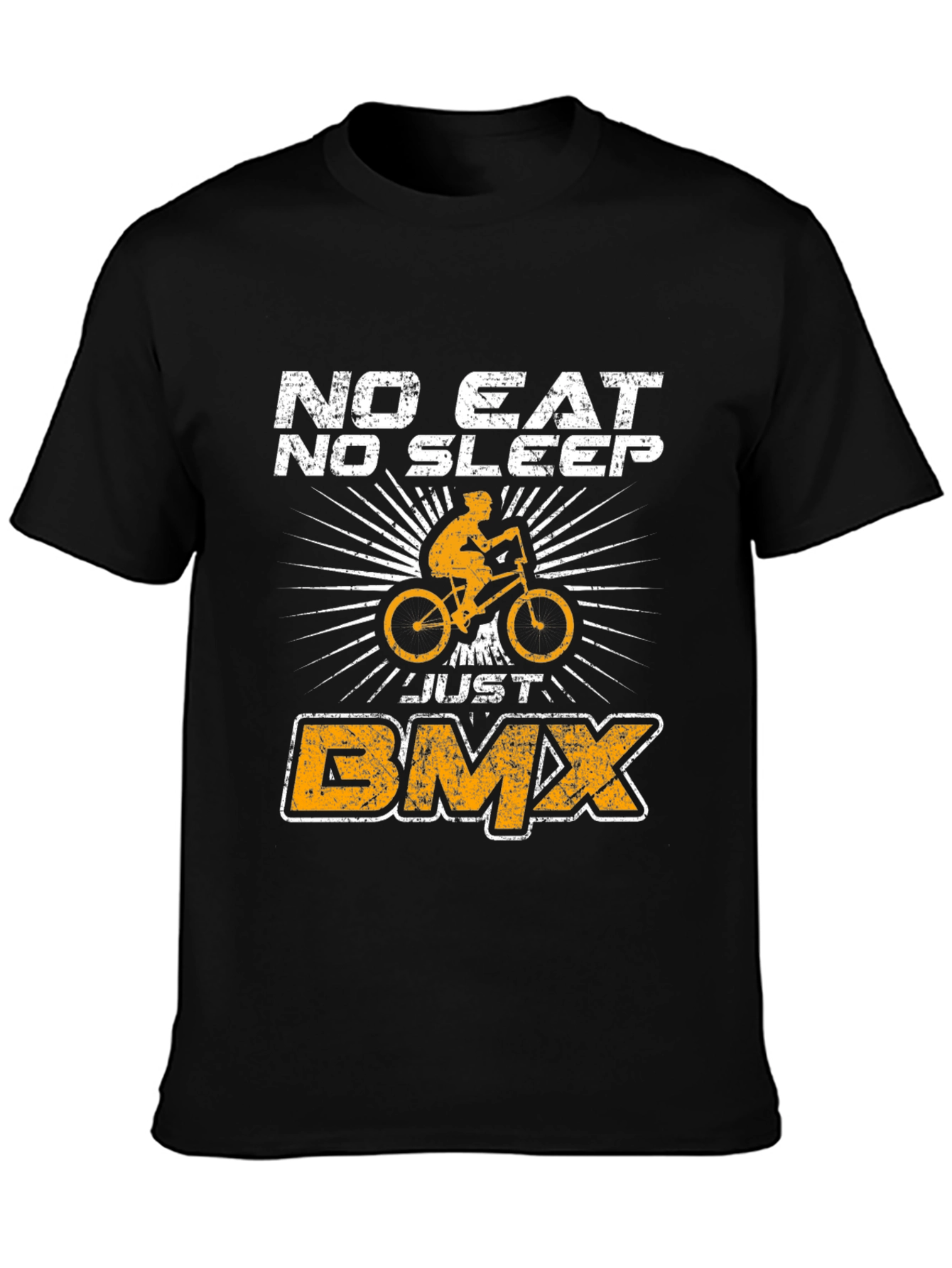 Black No Eat No Sleep Just BMX T-Shirt view 3