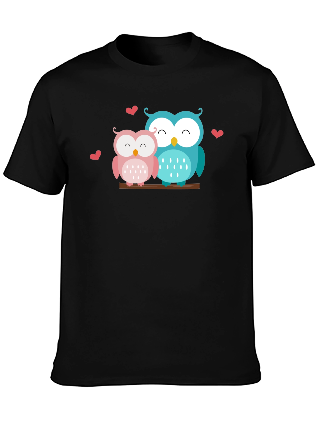 Black Owl Love T-Shirt view 3