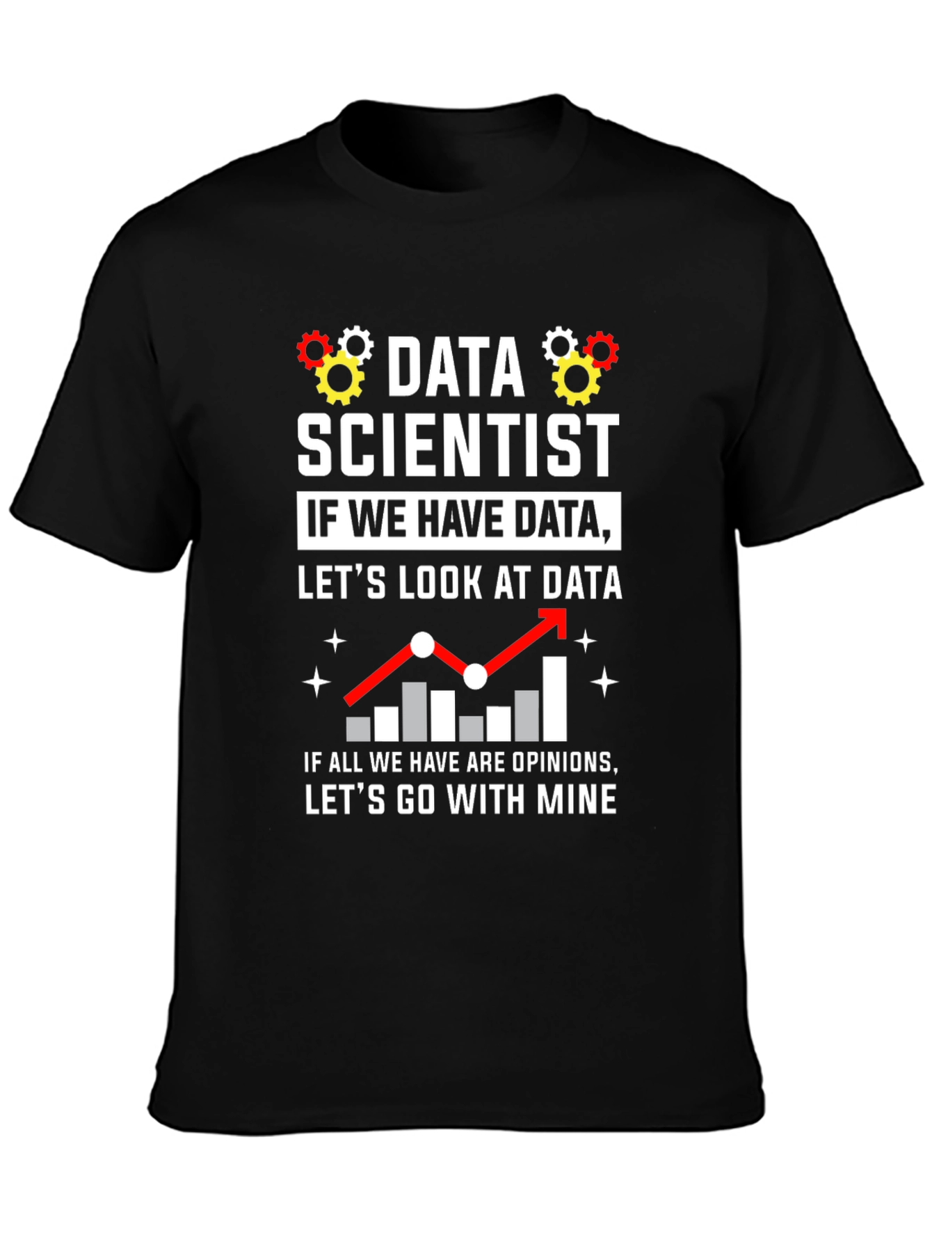Black Data Scientist Graphic Tee - Funny Data Analysis T-Shirt view 3
