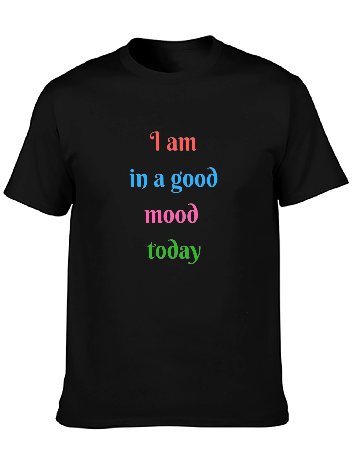 Black Good Mood Graphic Tee - Soft Cotton Blend view 3