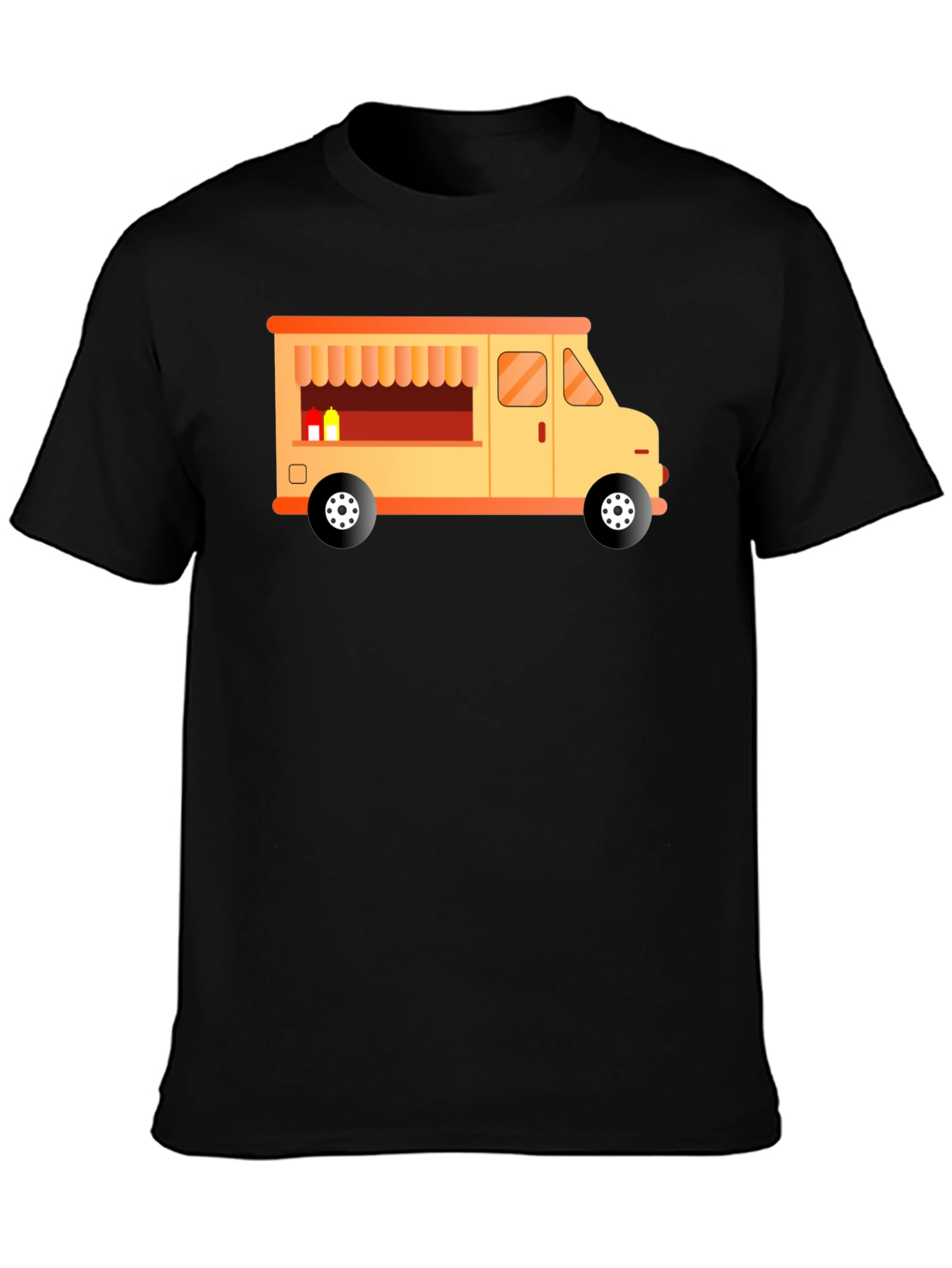 Black Food Truck Graphic Tee - Black view 3