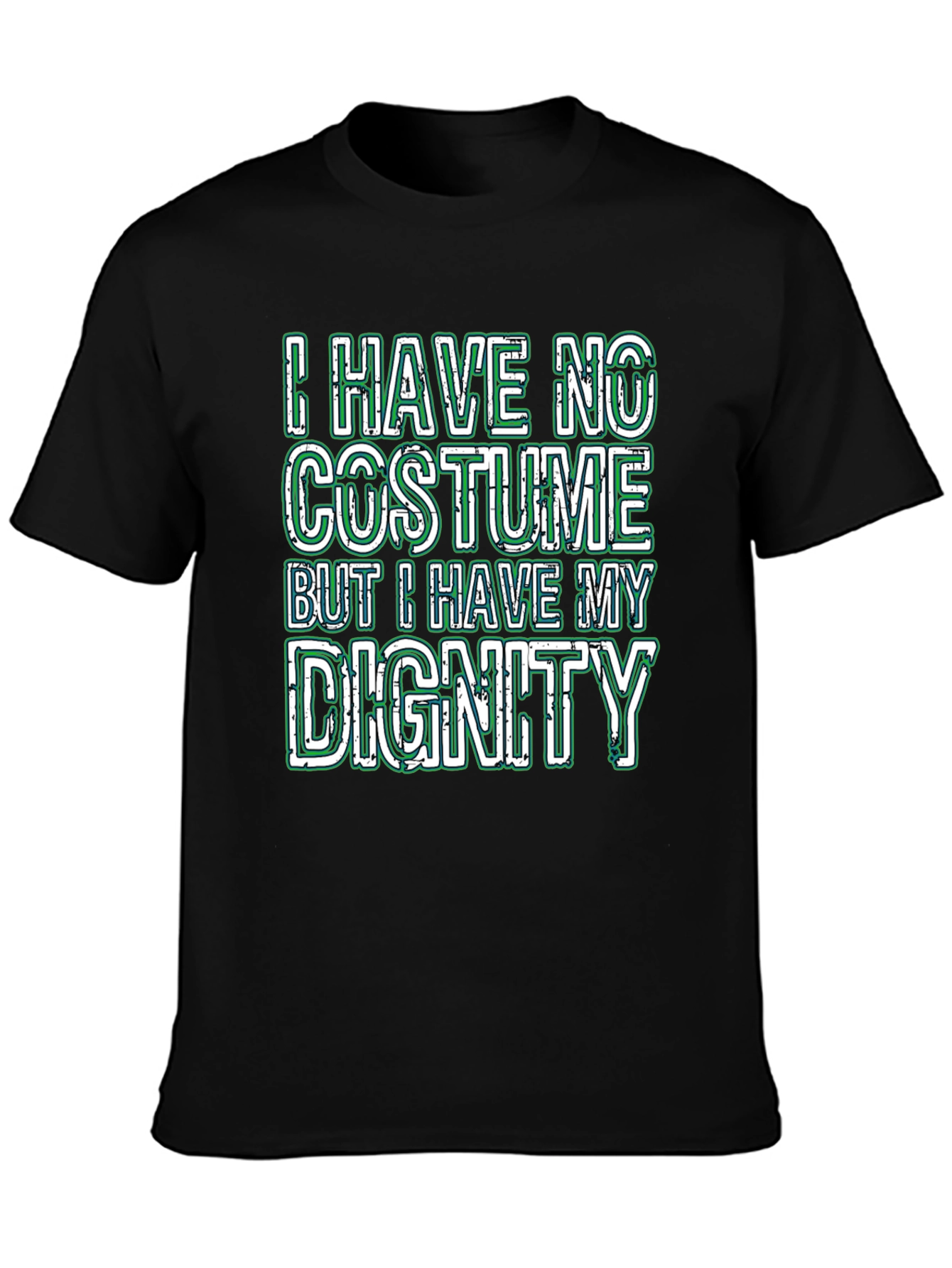 Black Funny "I Have No Costume" Graphic T-Shirt view 3