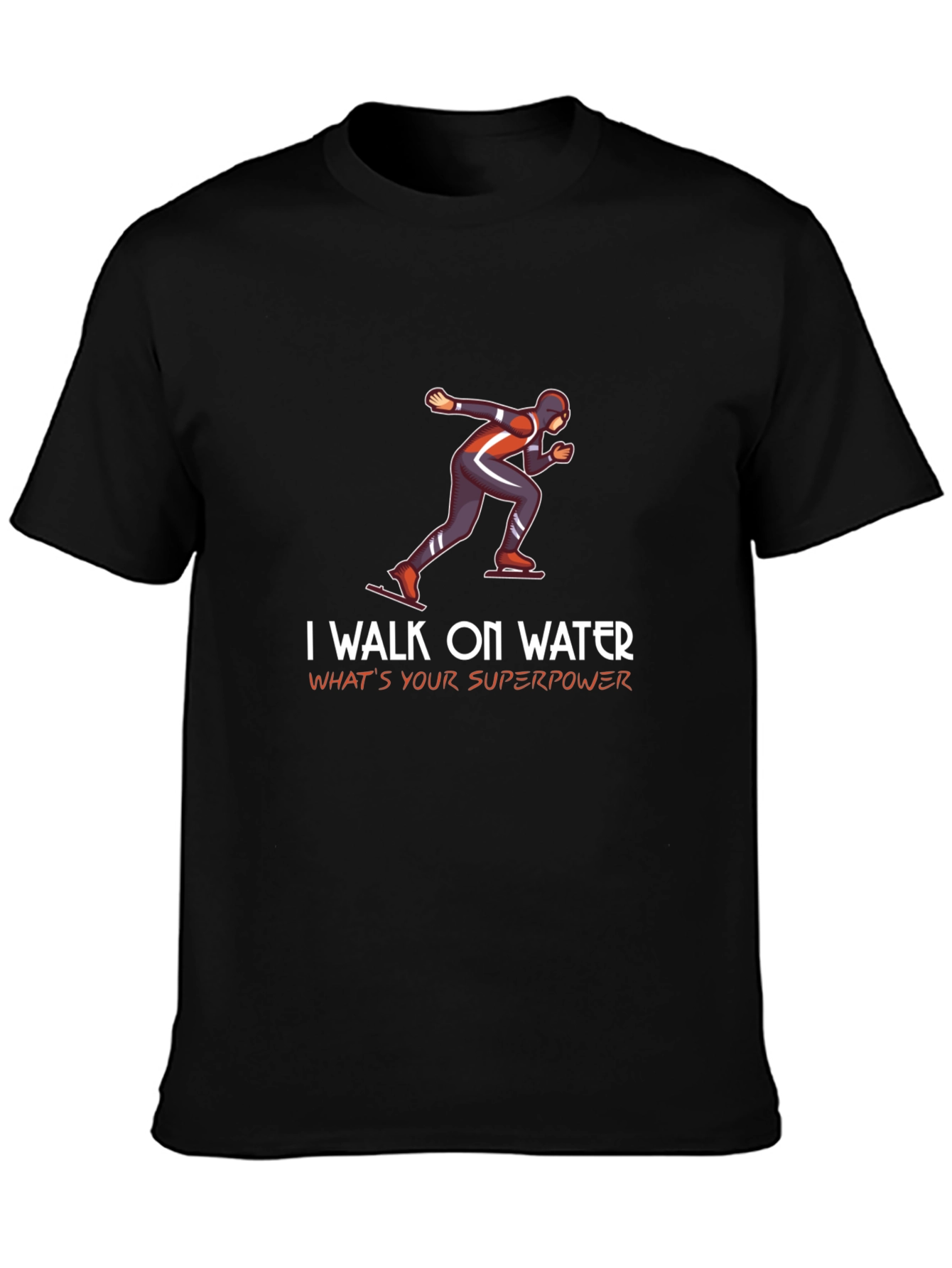 Black I Walk on Water Graphic T-Shirt - Superpower Tee view 3