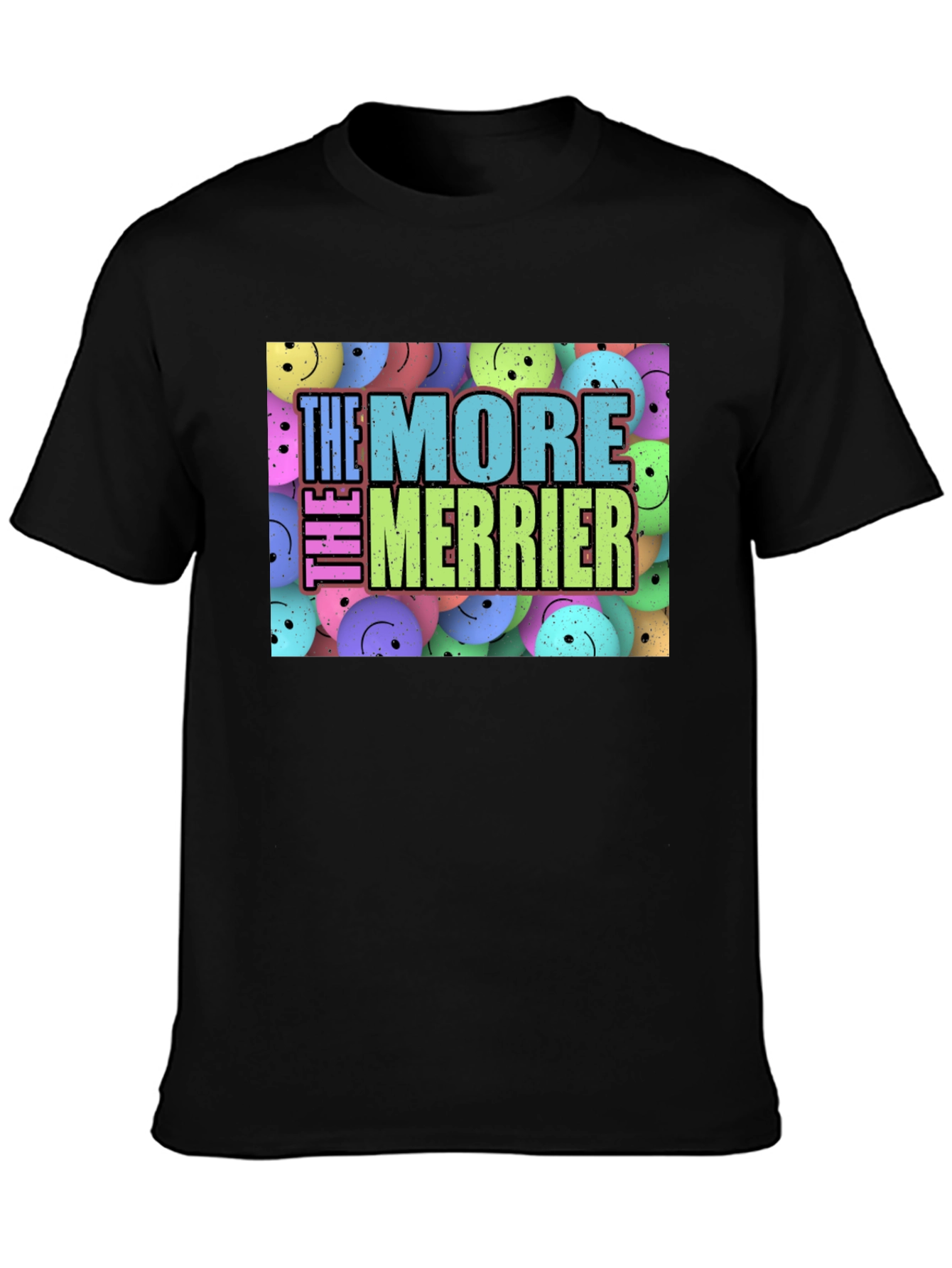 Black The More The Merrier Graphic T-Shirt view 3
