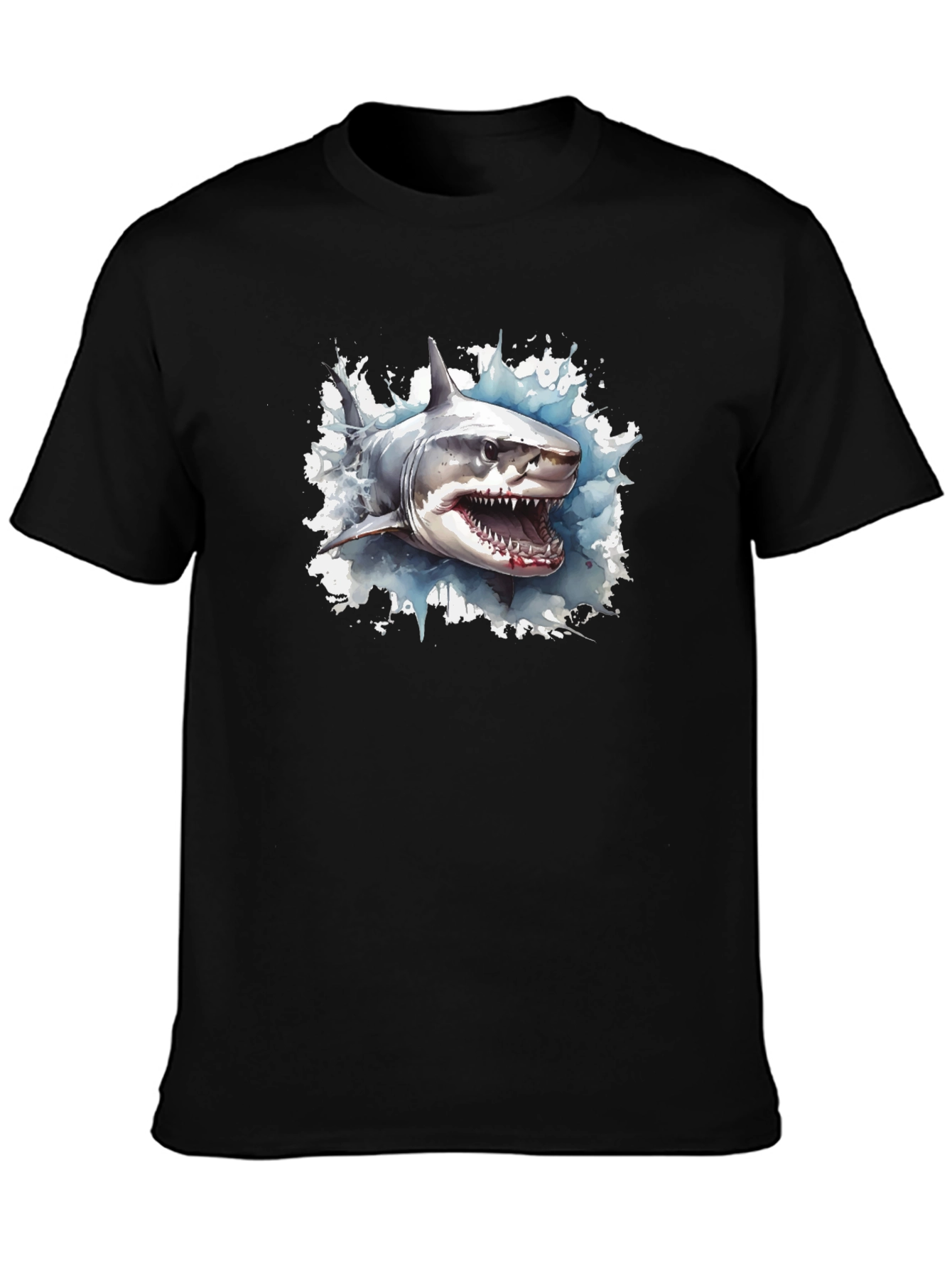Black Shark Graphic Tee - Stylish Cotton Comfort view 3