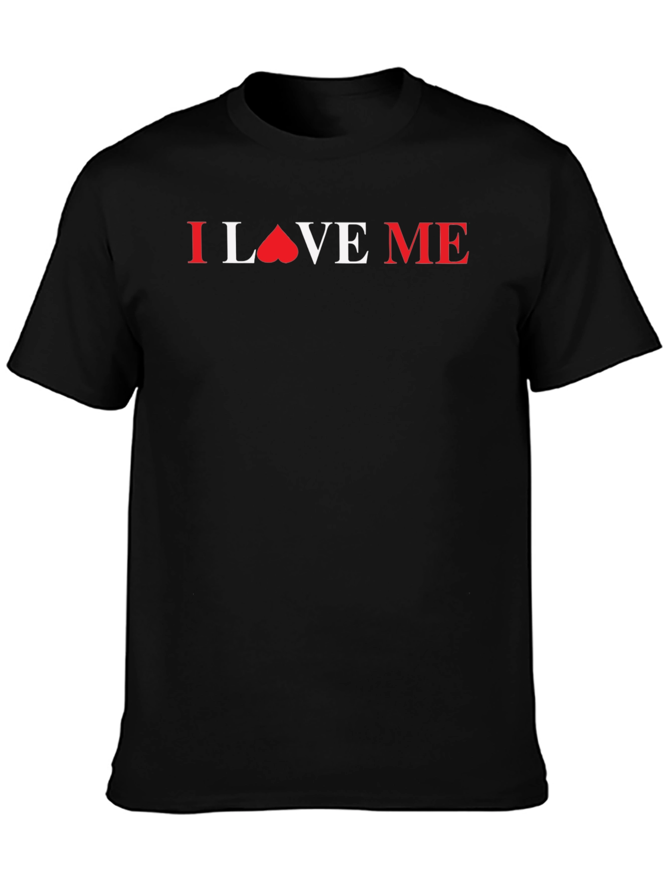 Black I Love Me Graphic Tee - Soft Cotton Blend view 3