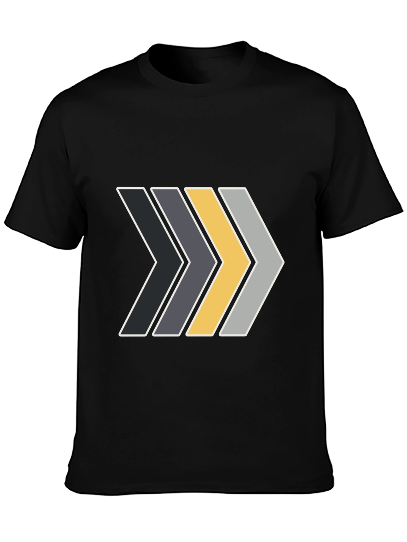 Black Stylish Arrow Graphic Tee - Modern Design view 3