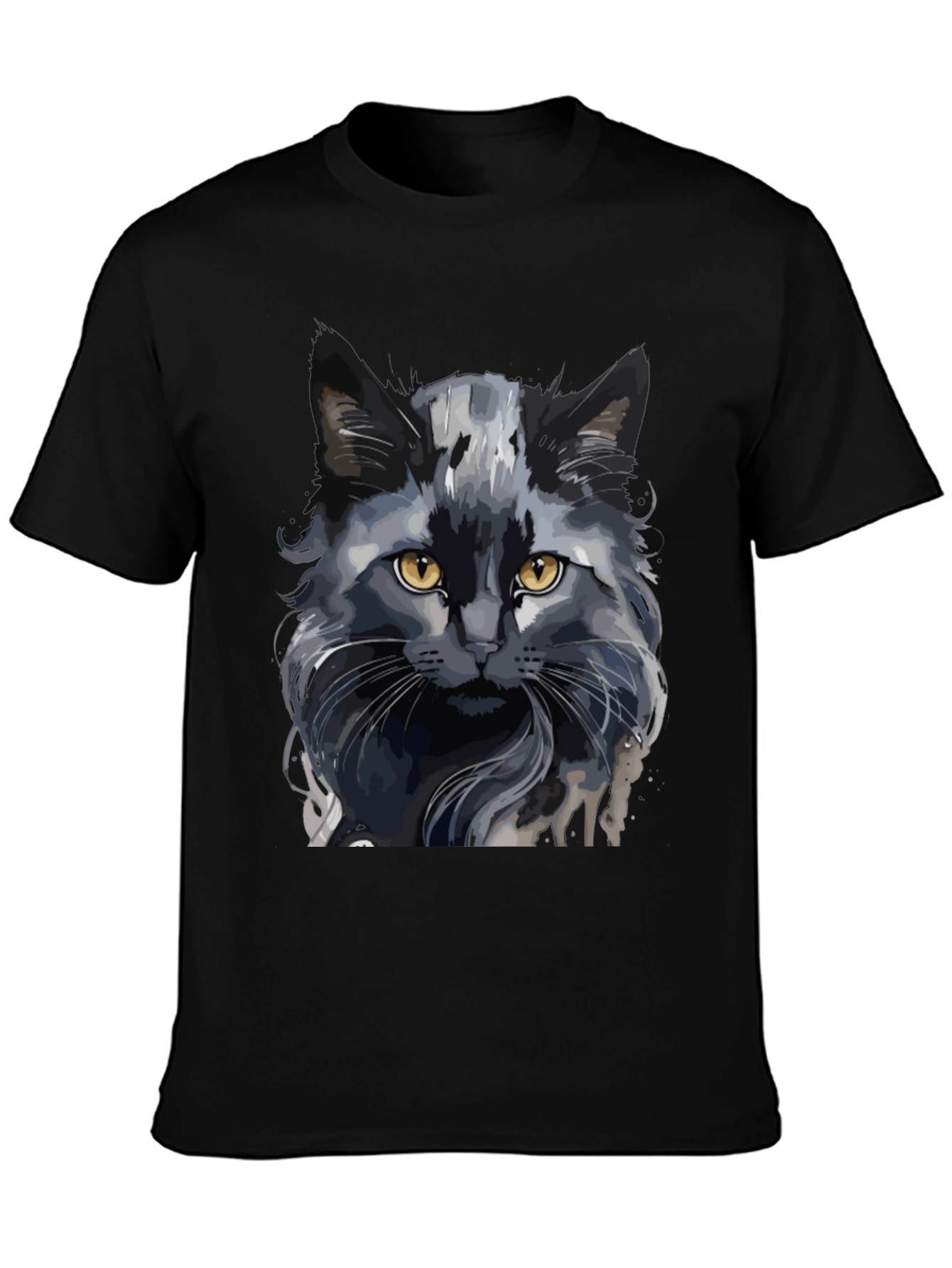 Black Black Cat Graphic T-Shirt view 3