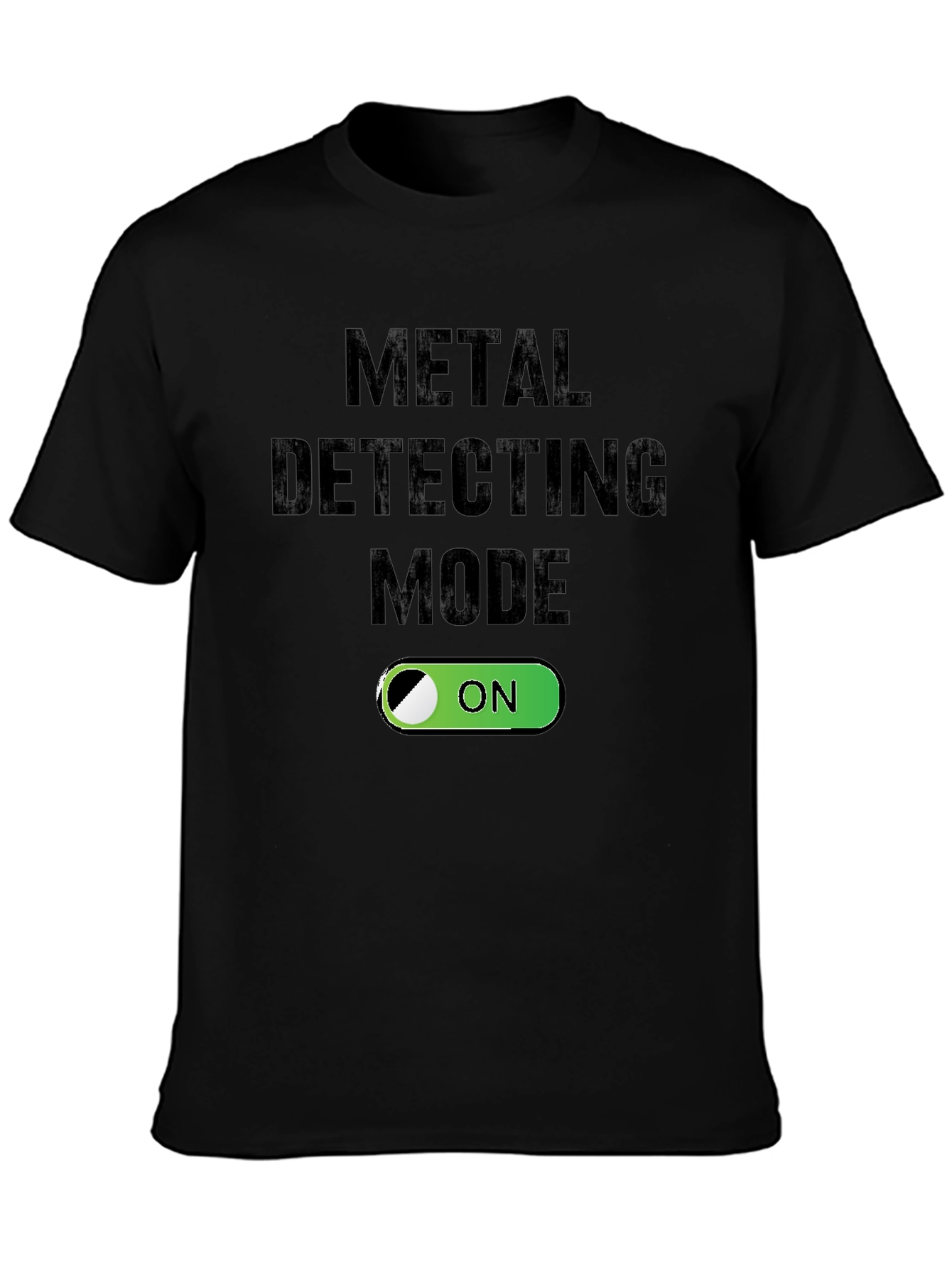 Black Metal Detecting Mode On T-Shirt view 3