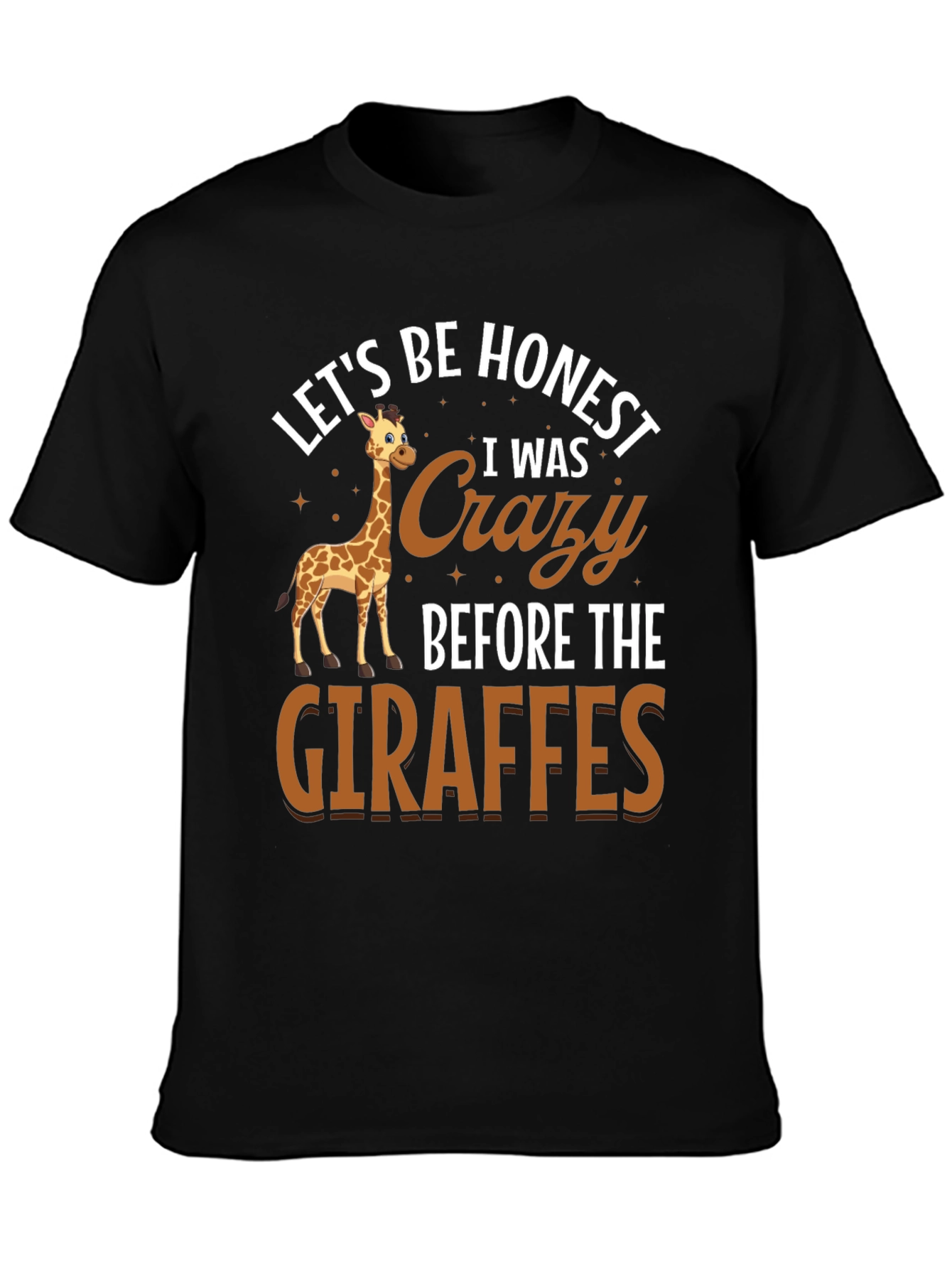Black Crazy About Giraffes Tee view 3