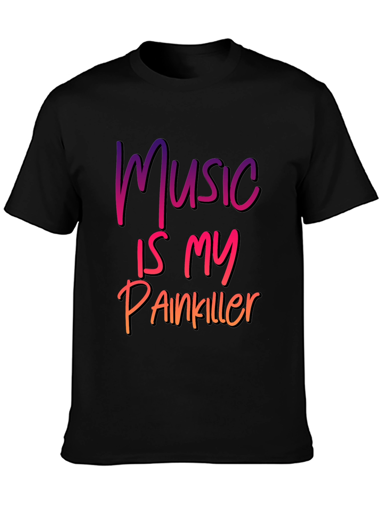 Black Music Is My Painkiller Graphic Tee view 3