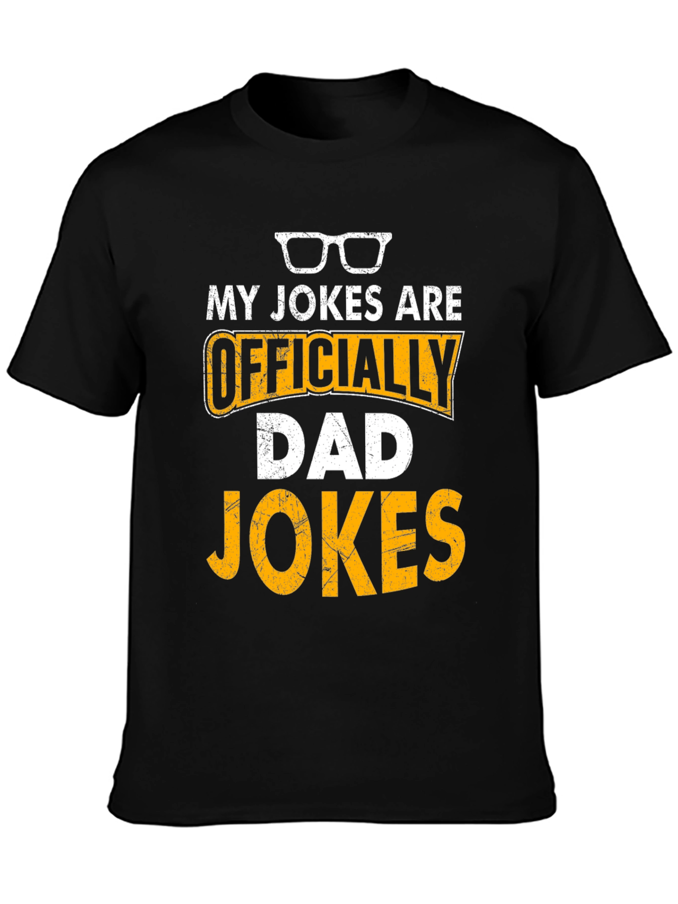 Black Officially Dad Jokes T-Shirt Funny Fathers Day Gift view 3