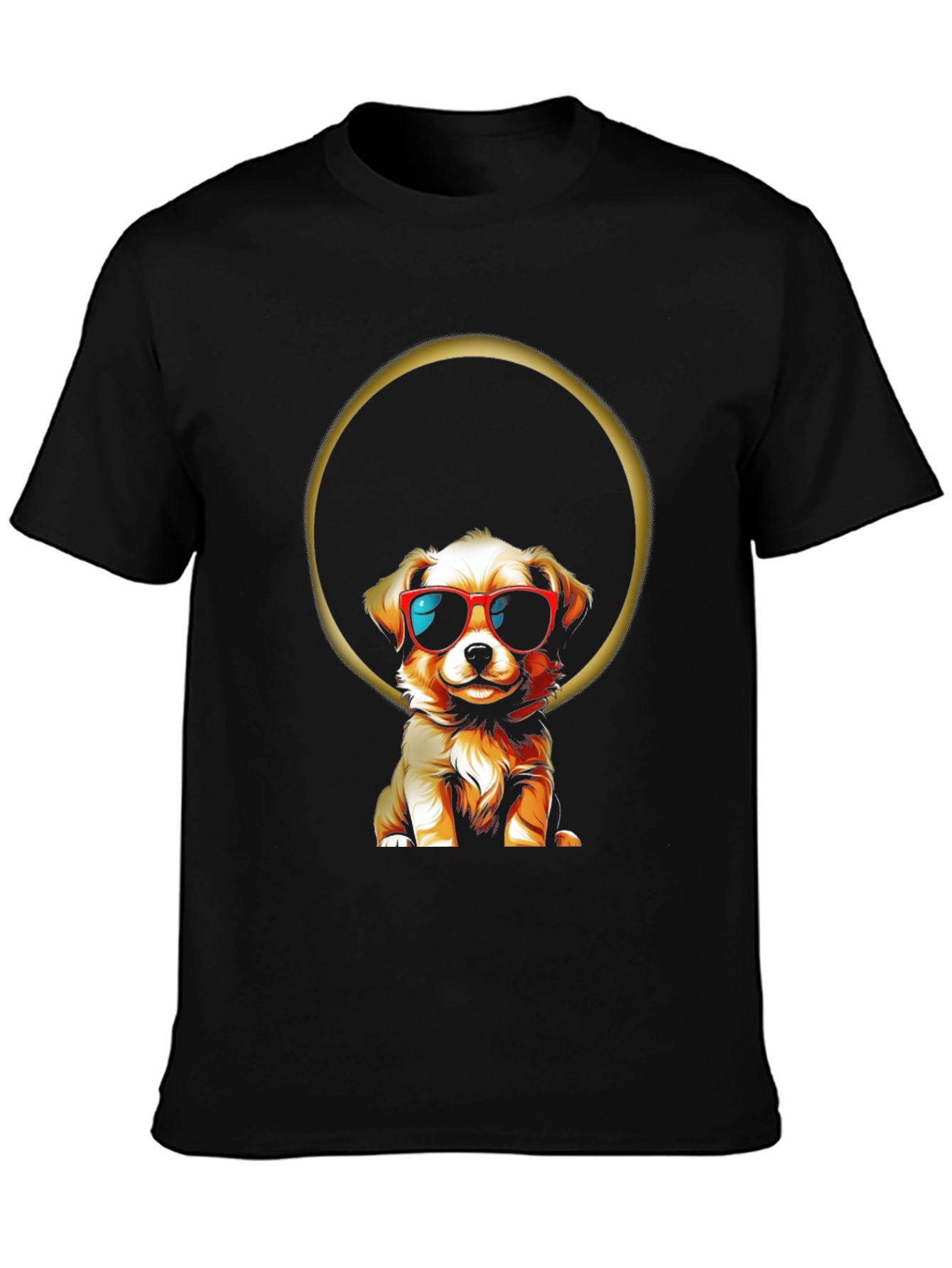 Black Cool Dog T-Shirt - Graphic Tee view 3