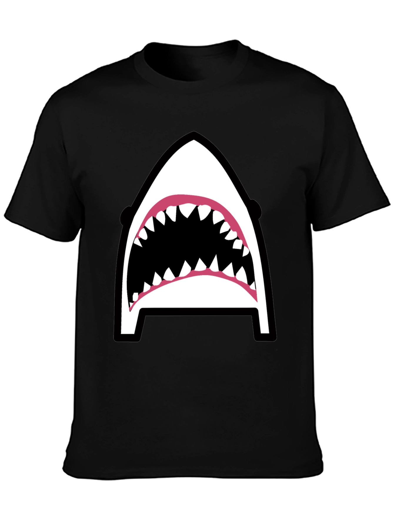 Black Shark Graphic Tee - Black Cotton Blend view 3