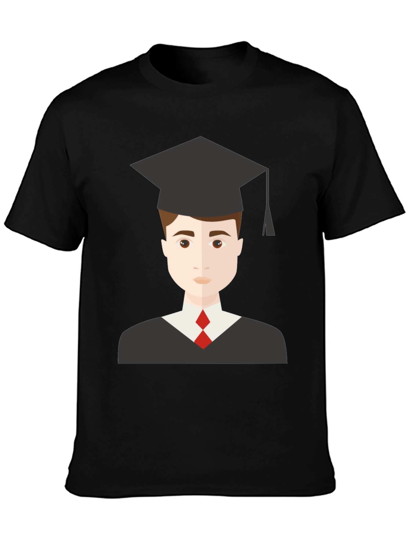 Black Graduation Graphic Tee - Black T-Shirt view 3