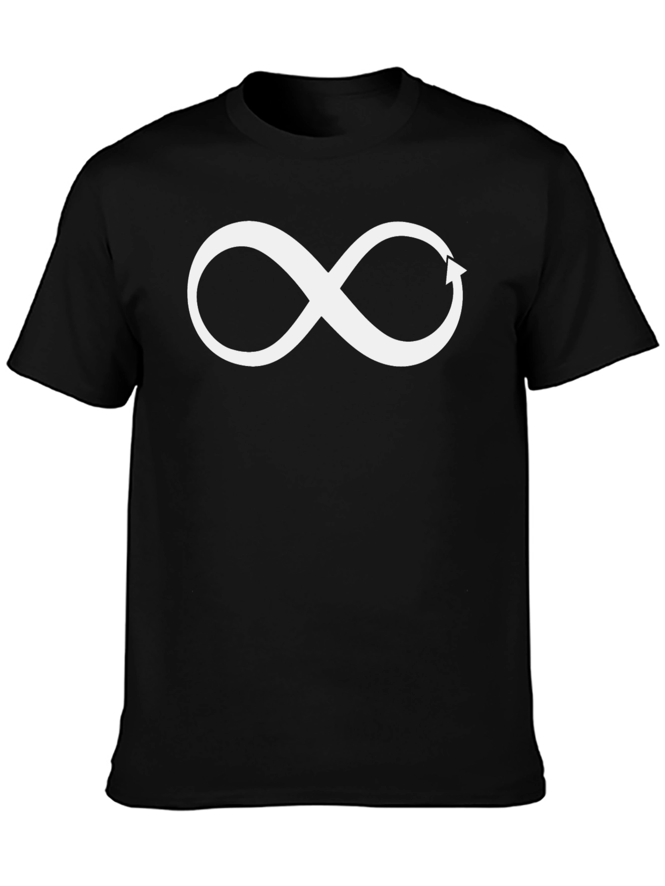 Black Infinity Arrow Graphic Tee - Stylish and Unique Design view 3