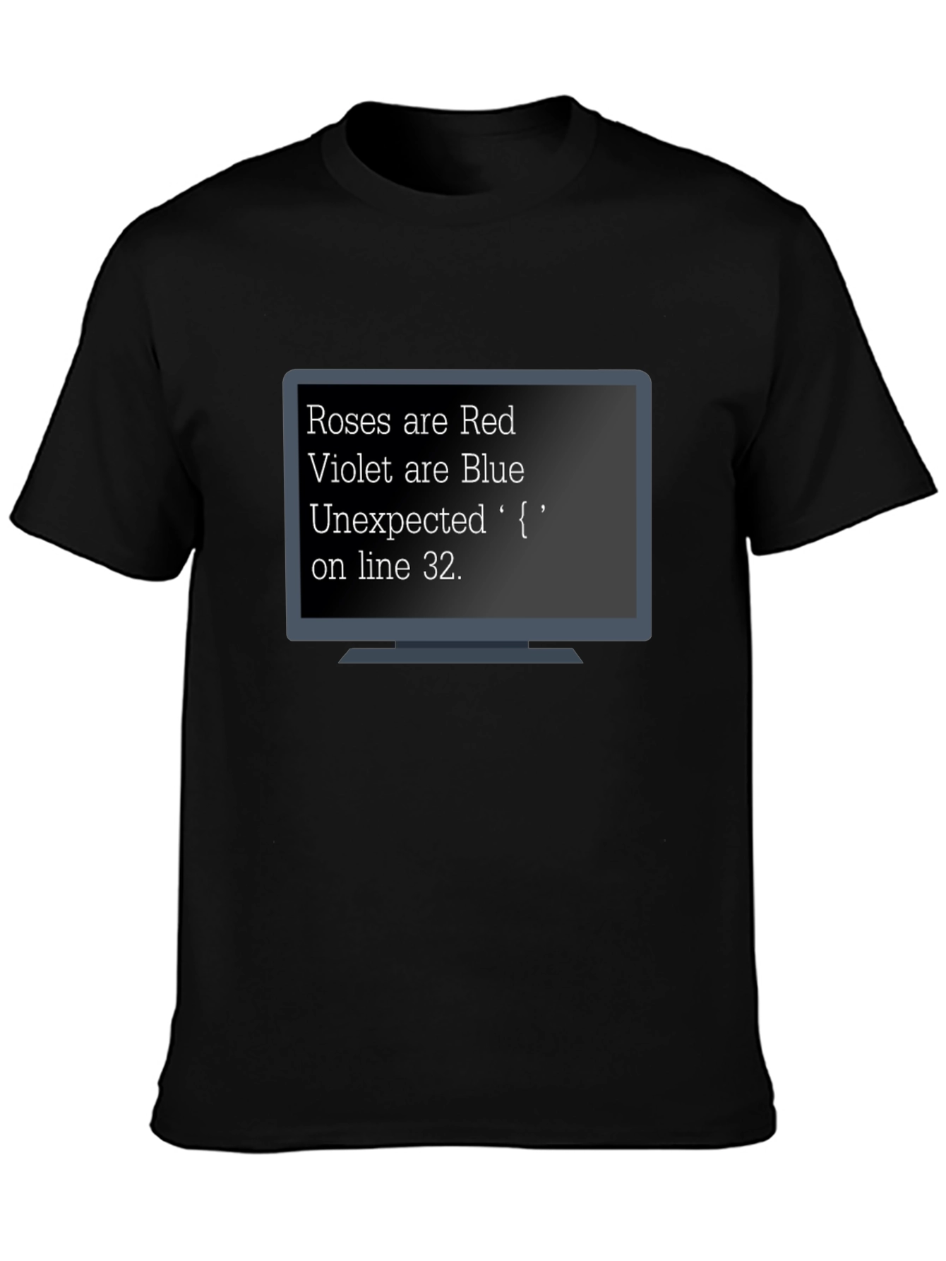 Black Roses Are Red Programmer Humor T-Shirt view 3