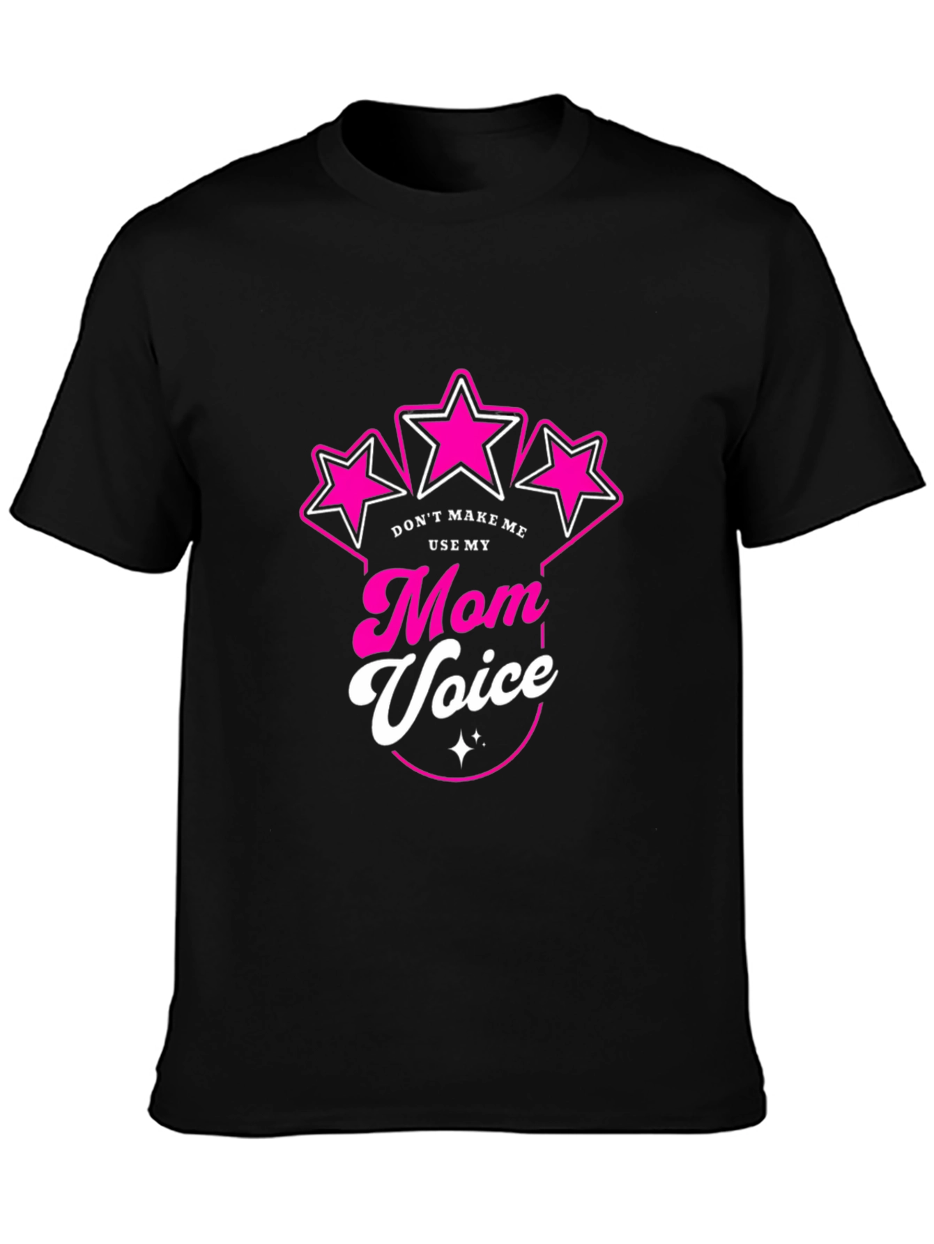 Black Don't Make Me Use My Mom Voice Black T-Shirt view 3