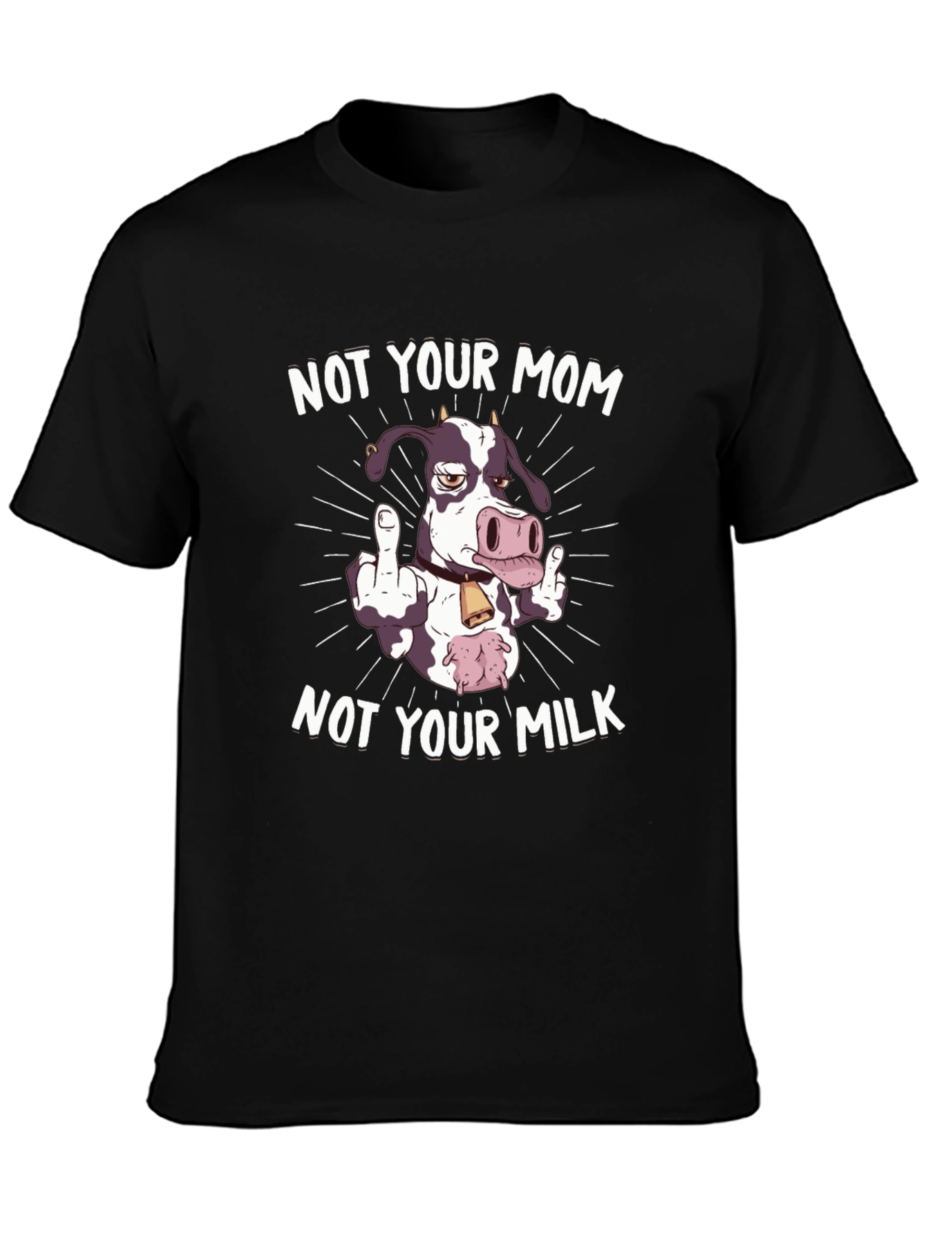 Black Not Your Mom, Not Your Milk Black Graphic Tee view 3