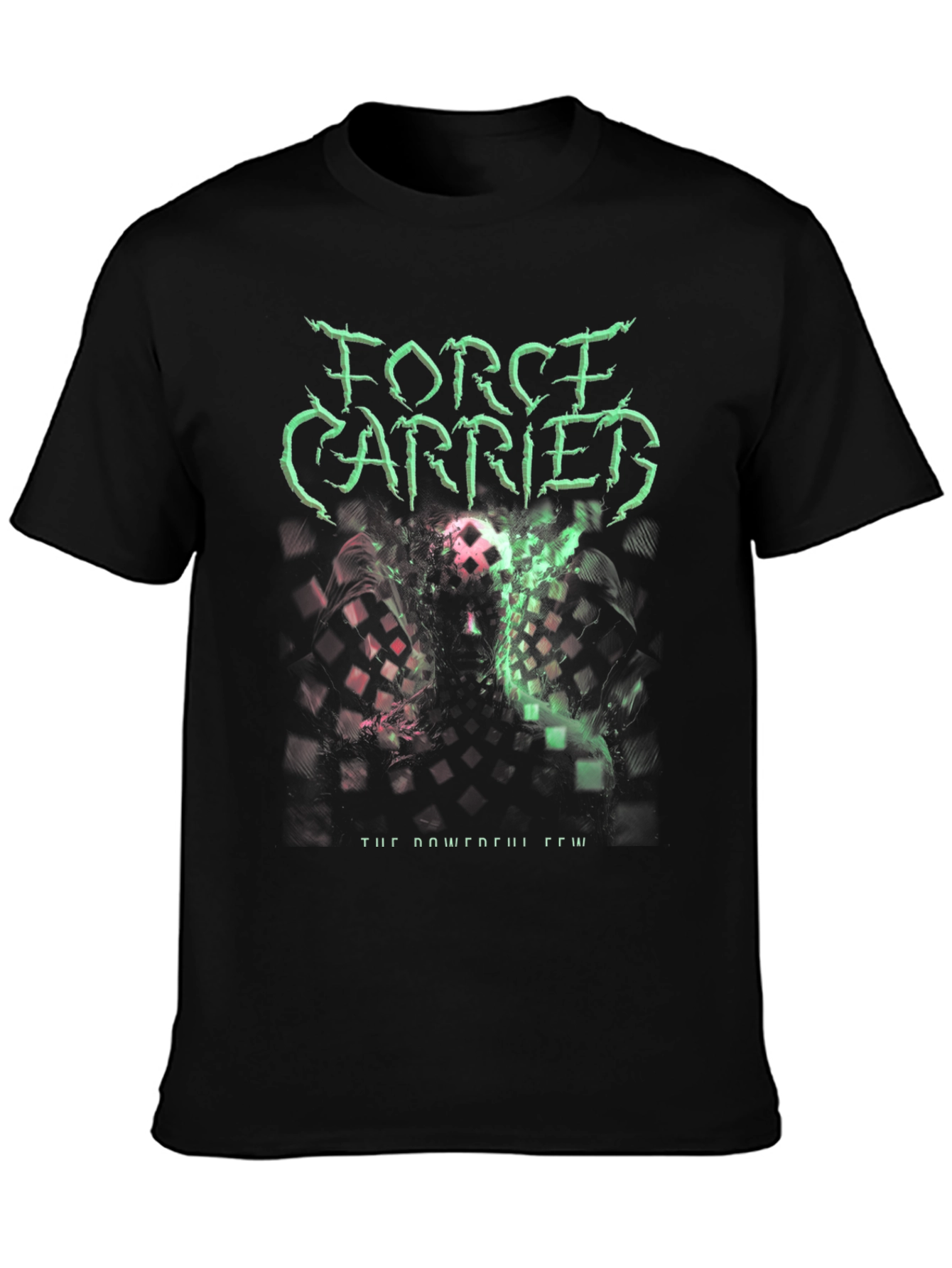 Black Force Carried Graphic Print Black T-Shirt view 3