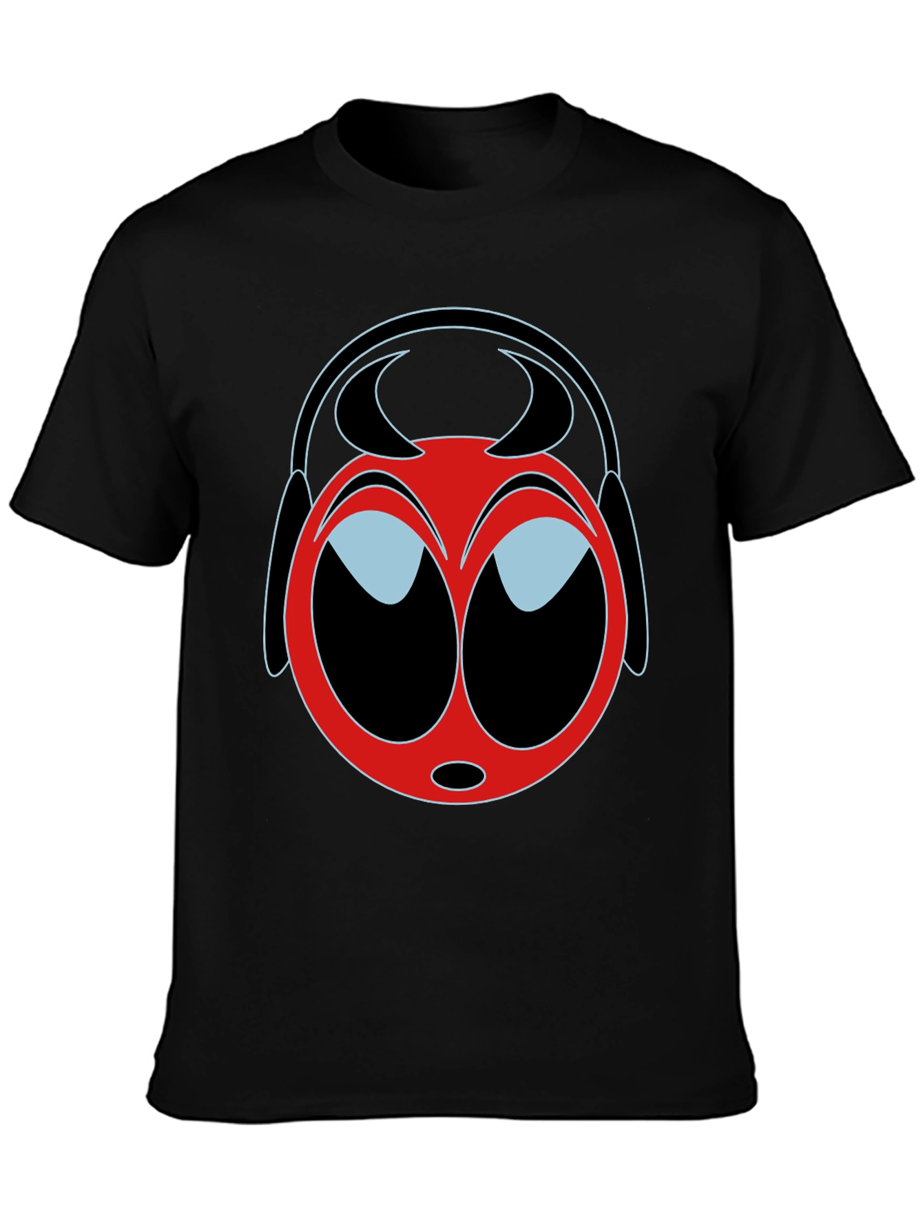 Black Cartoon Devil T-Shirt - Quirky Graphic Tee view 3