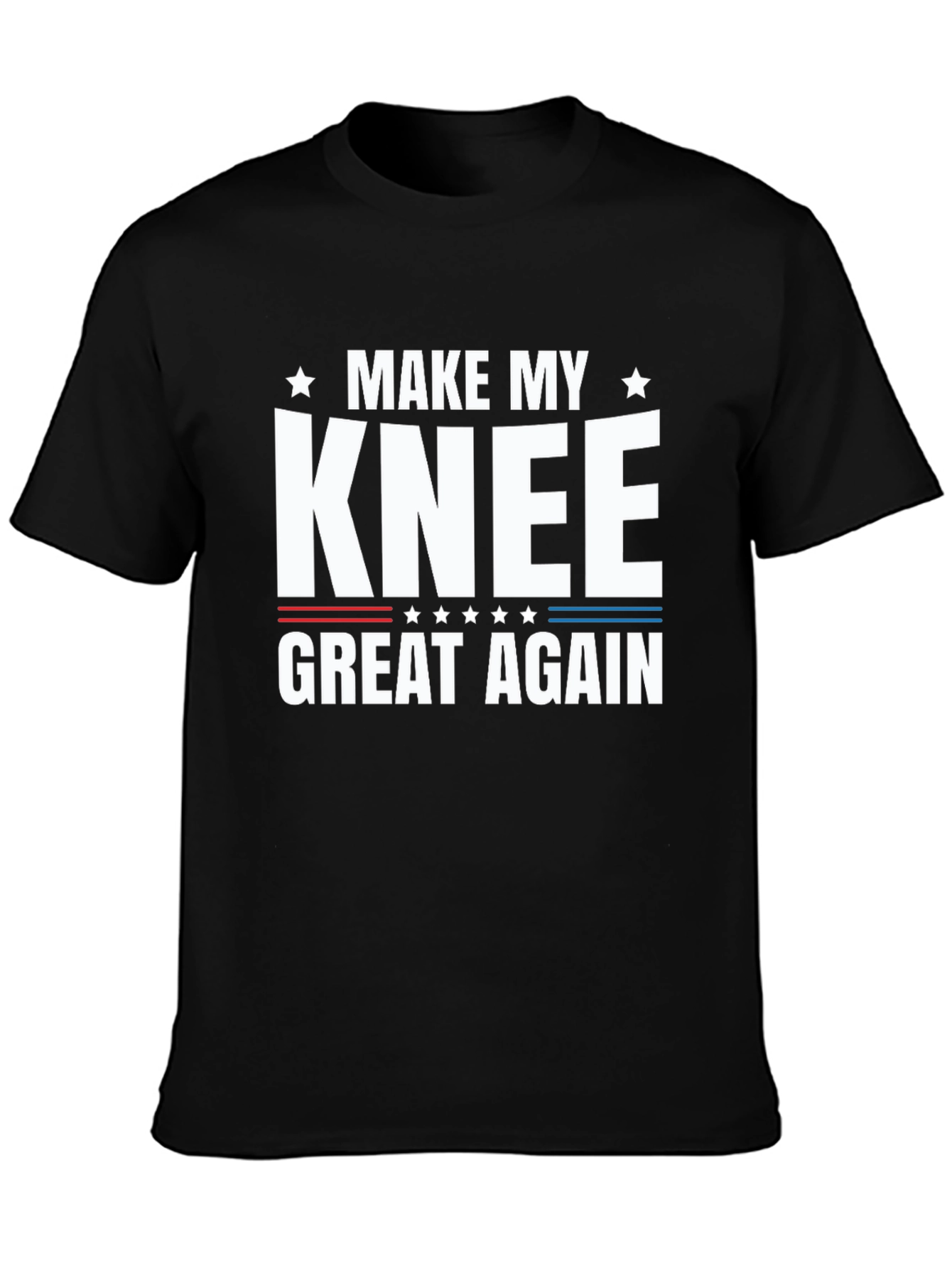 Black Make My Knee Great Again Graphic Tee view 3