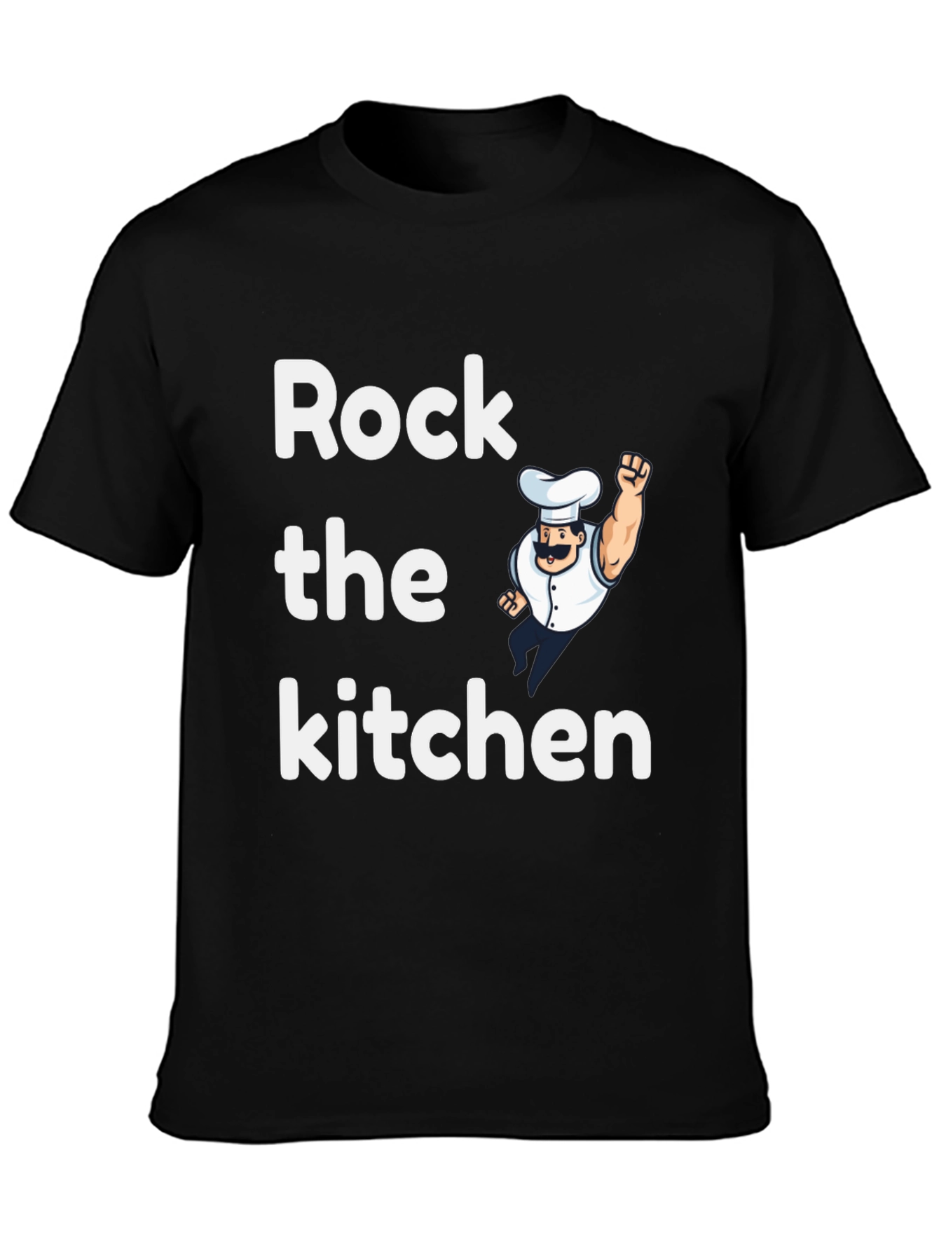 Black Rock the Kitchen T-Shirt Chef Design view 3