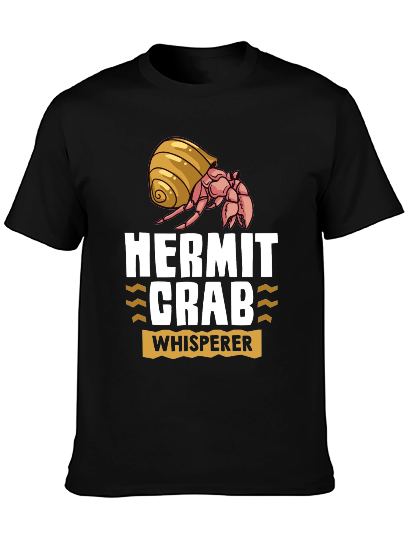 Black Hermit Crab Whisperer Graphic T-Shirt view 3