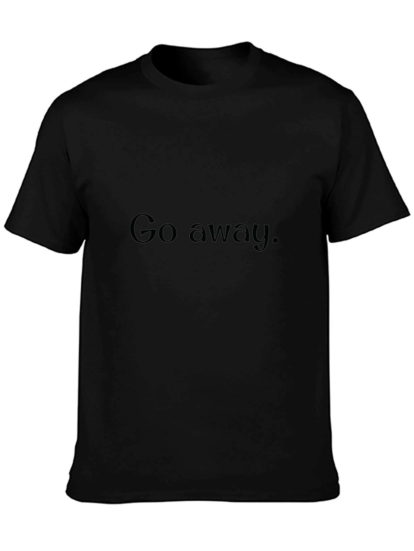 Black Go Away Graphic T-Shirt - Black Casual Tee view 3