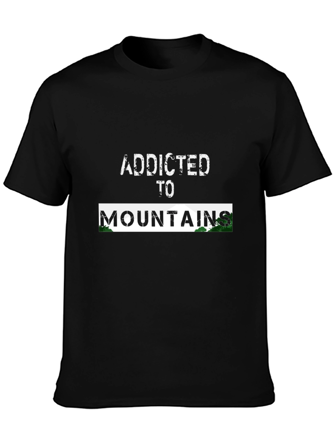 Black Addicted to Mountains Graphic Tee - Black view 3