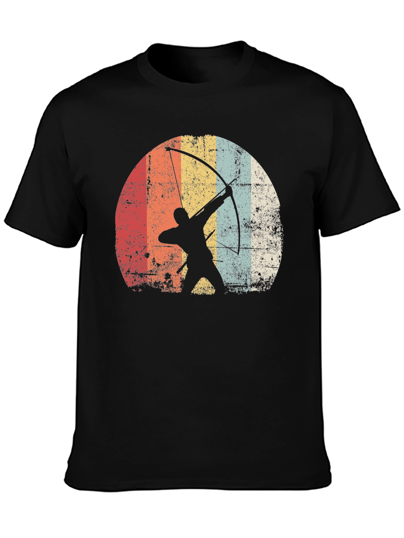 Black Vintage Archer T-Shirt - Retro Style view 3