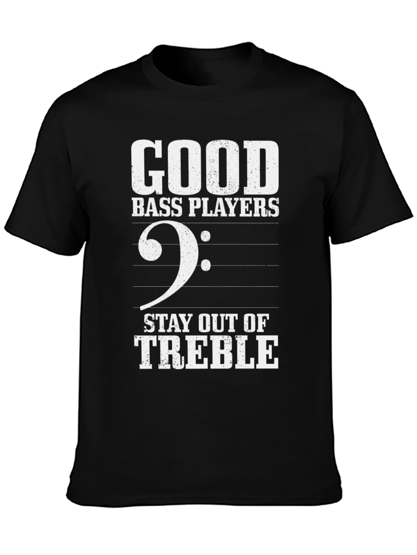 Black Good Bass Players Black Graphic T-Shirt view 3