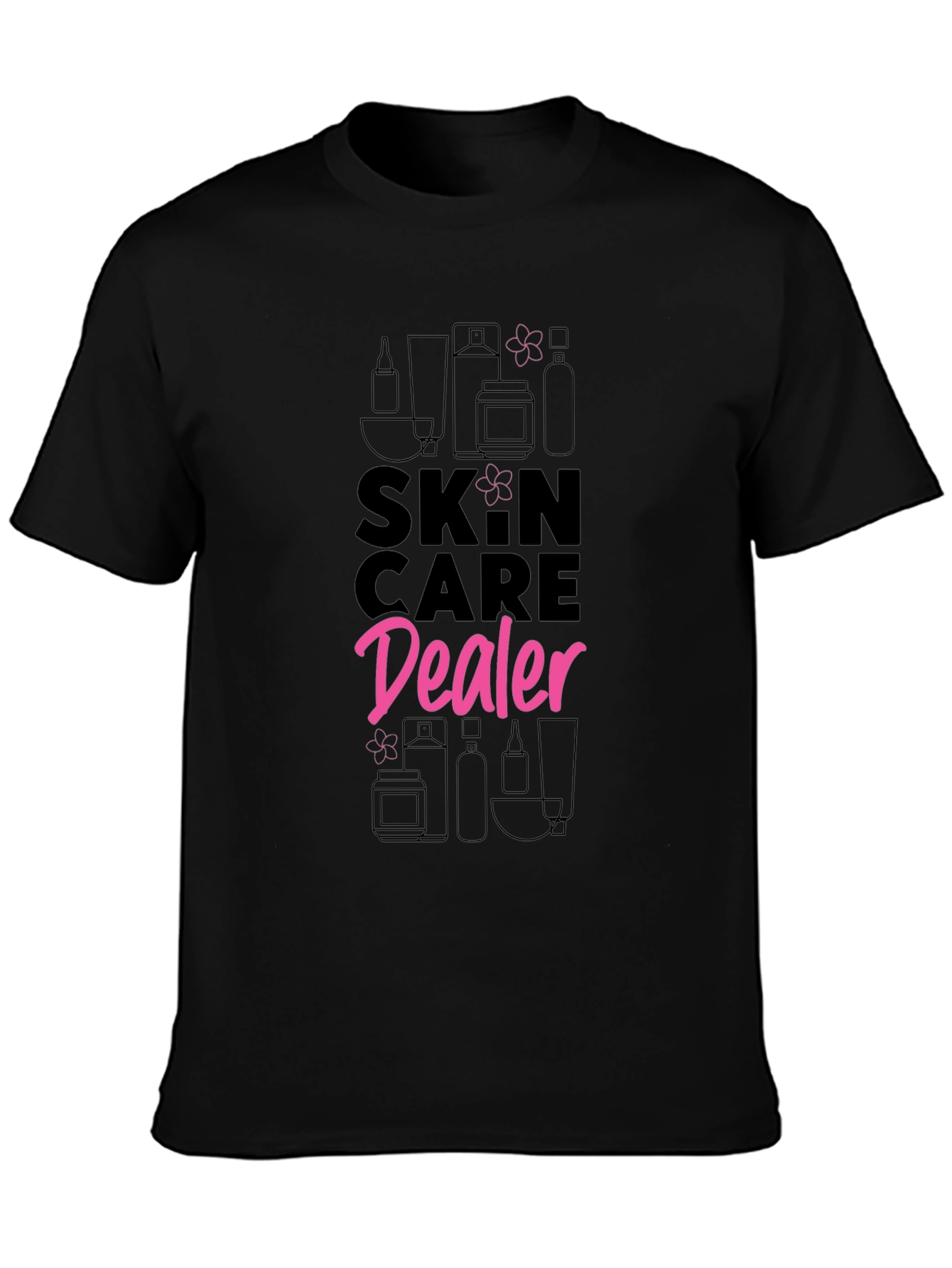 Black Skincare Dealer Graphic Tee view 3