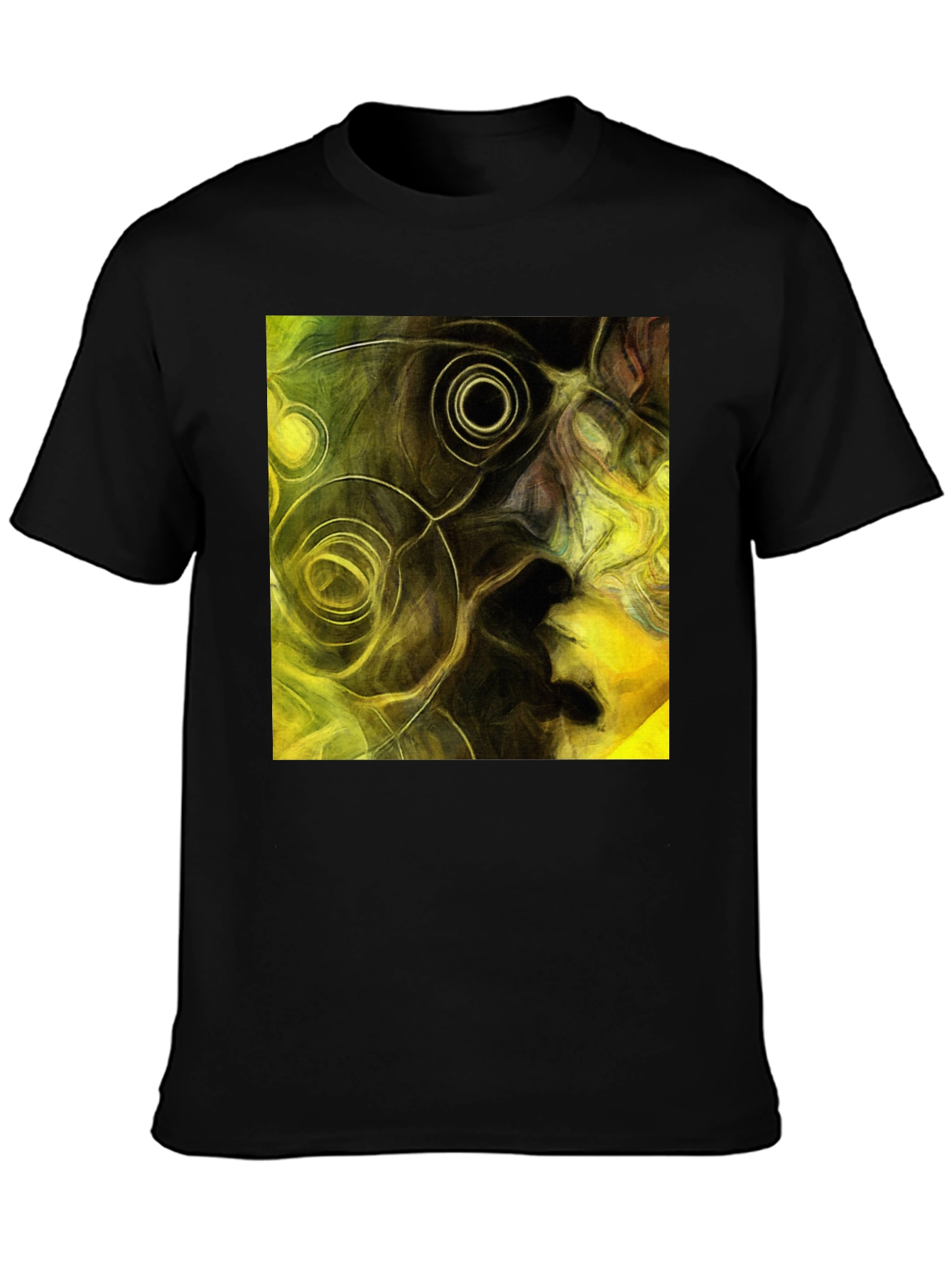 Black Abstract Art Black T-Shirt view 3
