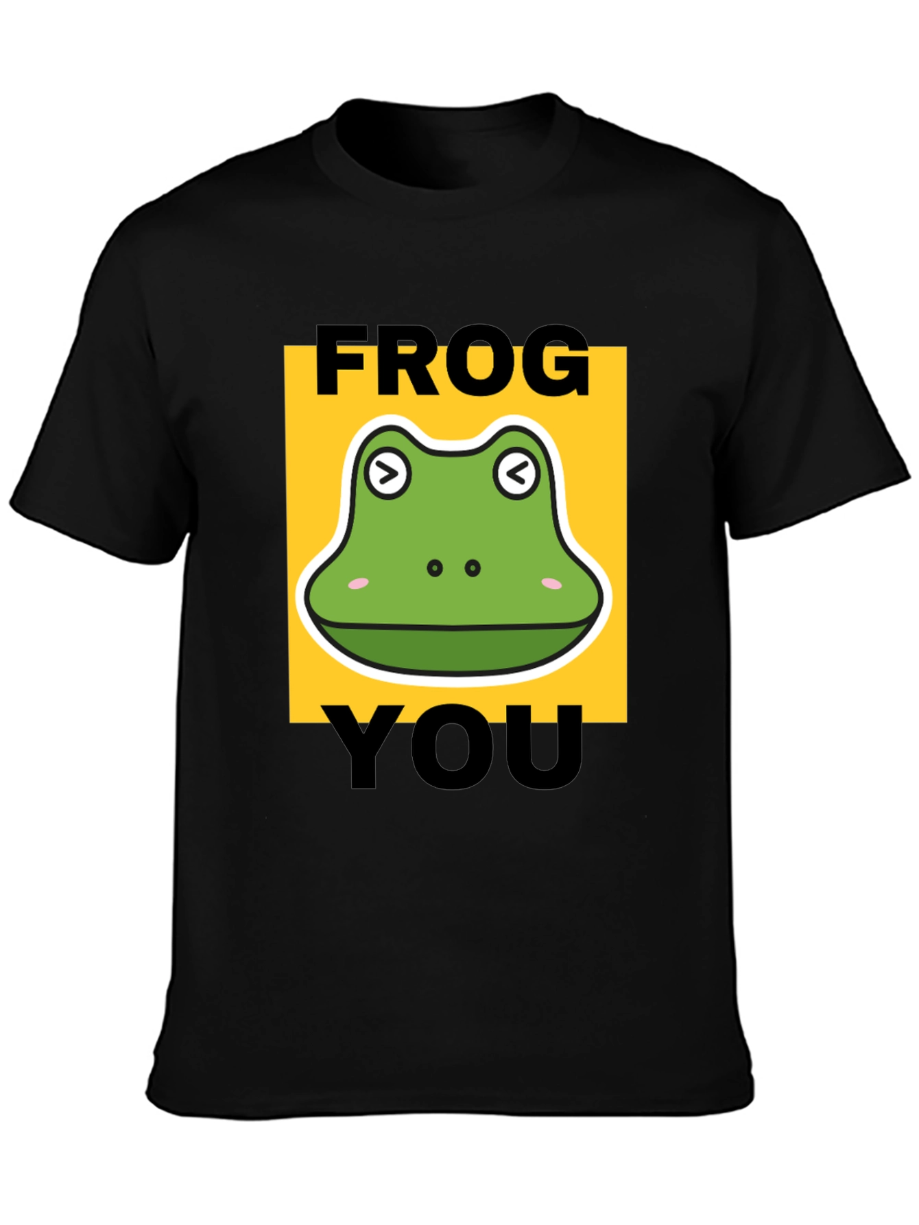 Black Frog You Funny Graphic T-Shirt view 3