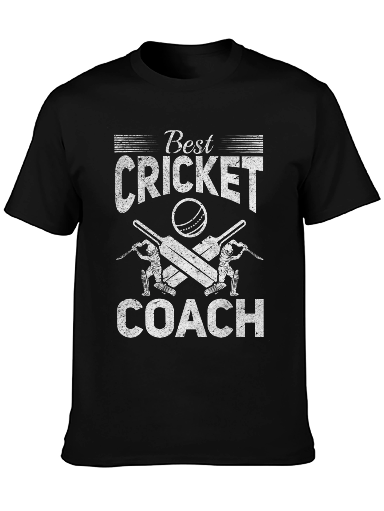 Black Best Cricket Coach Graphic Tee view 3