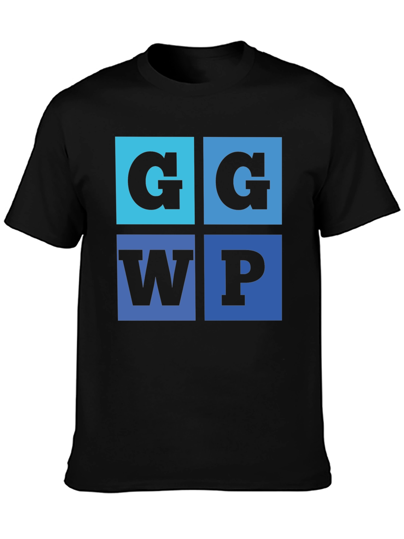 Black G G WP Graphic Tee - Cool Typography Design view 3