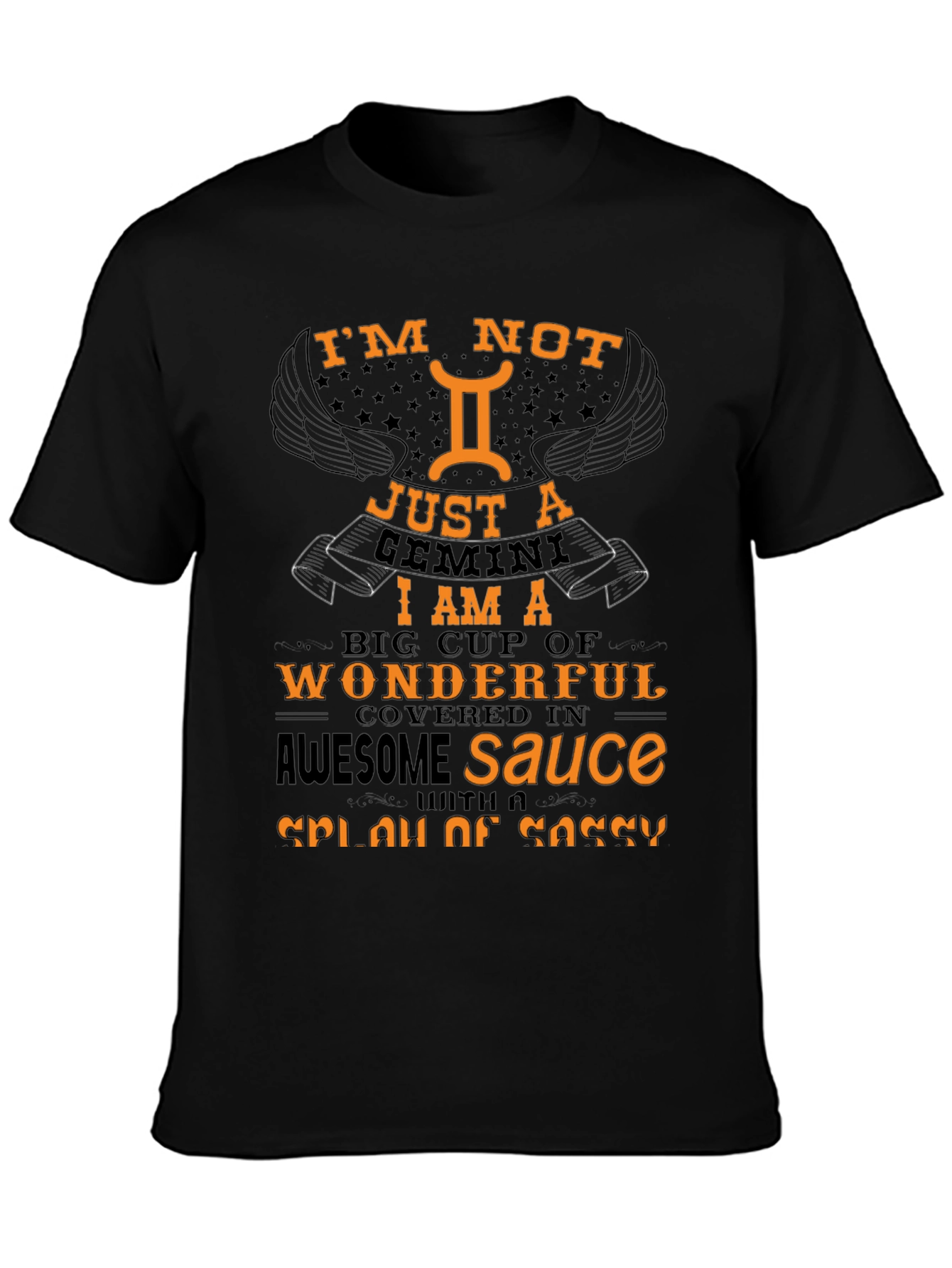 I'm Not Just A Gemini Black T-Shirt - 3