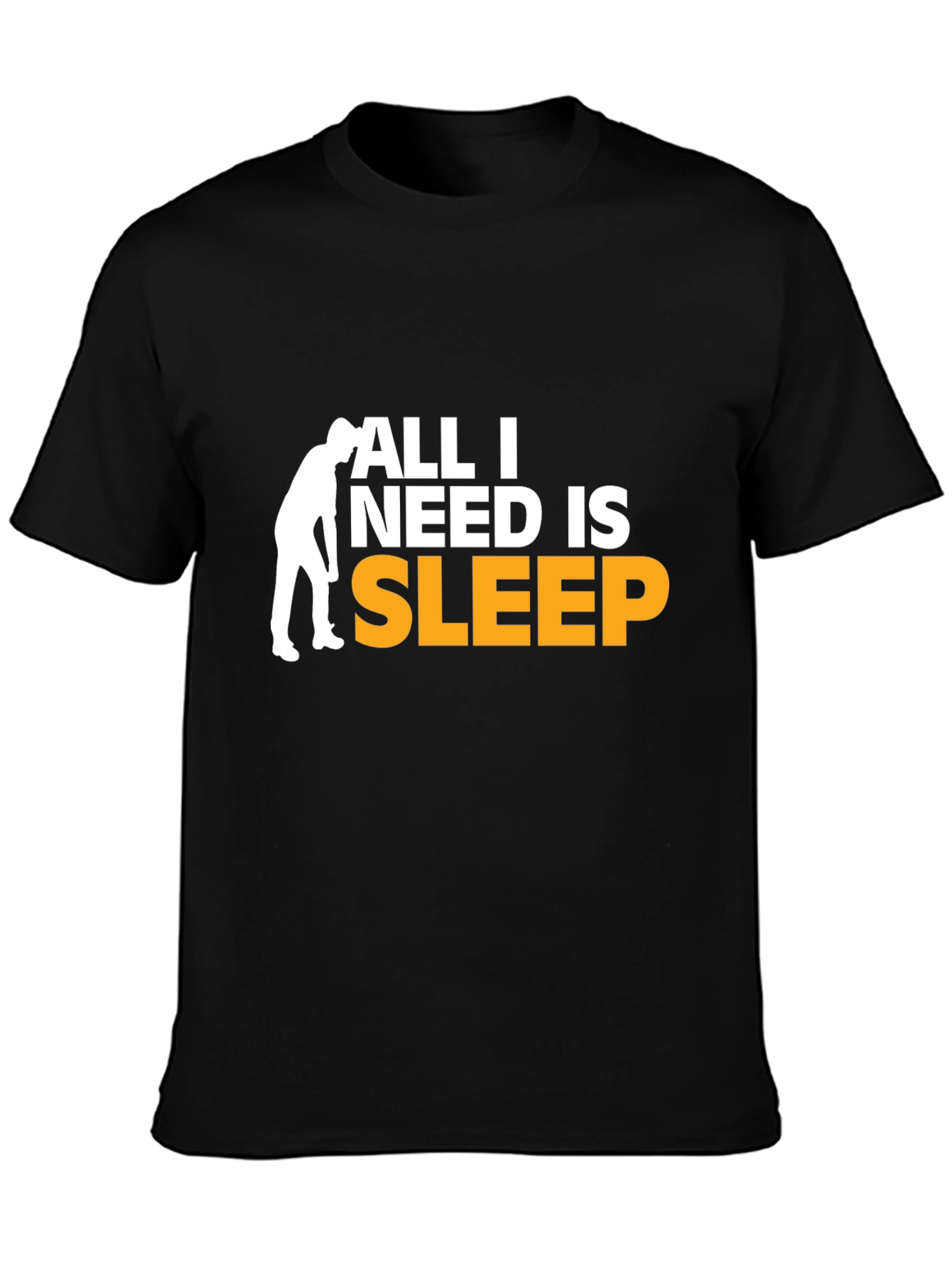 Black All I Need Is Sleep Graphic Tee - Black view 3