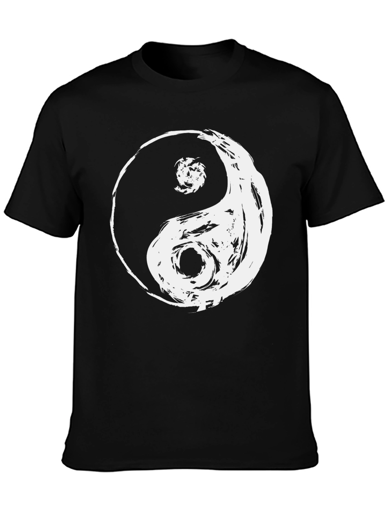 Black Yin Yang Graphic Tee - Men's Black T-Shirt view 3