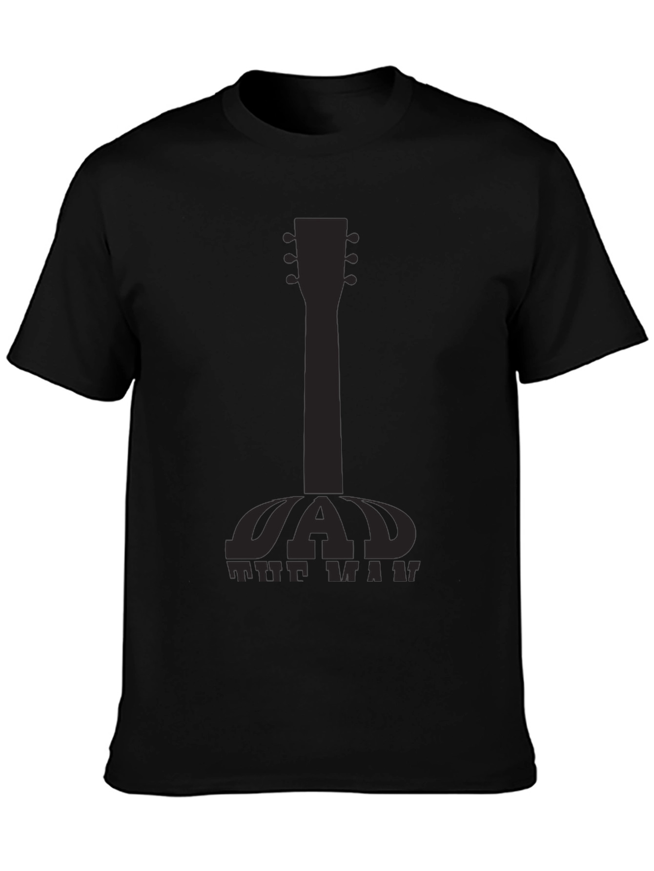 Black Dad The Man Guitar Graphic Tee view 3