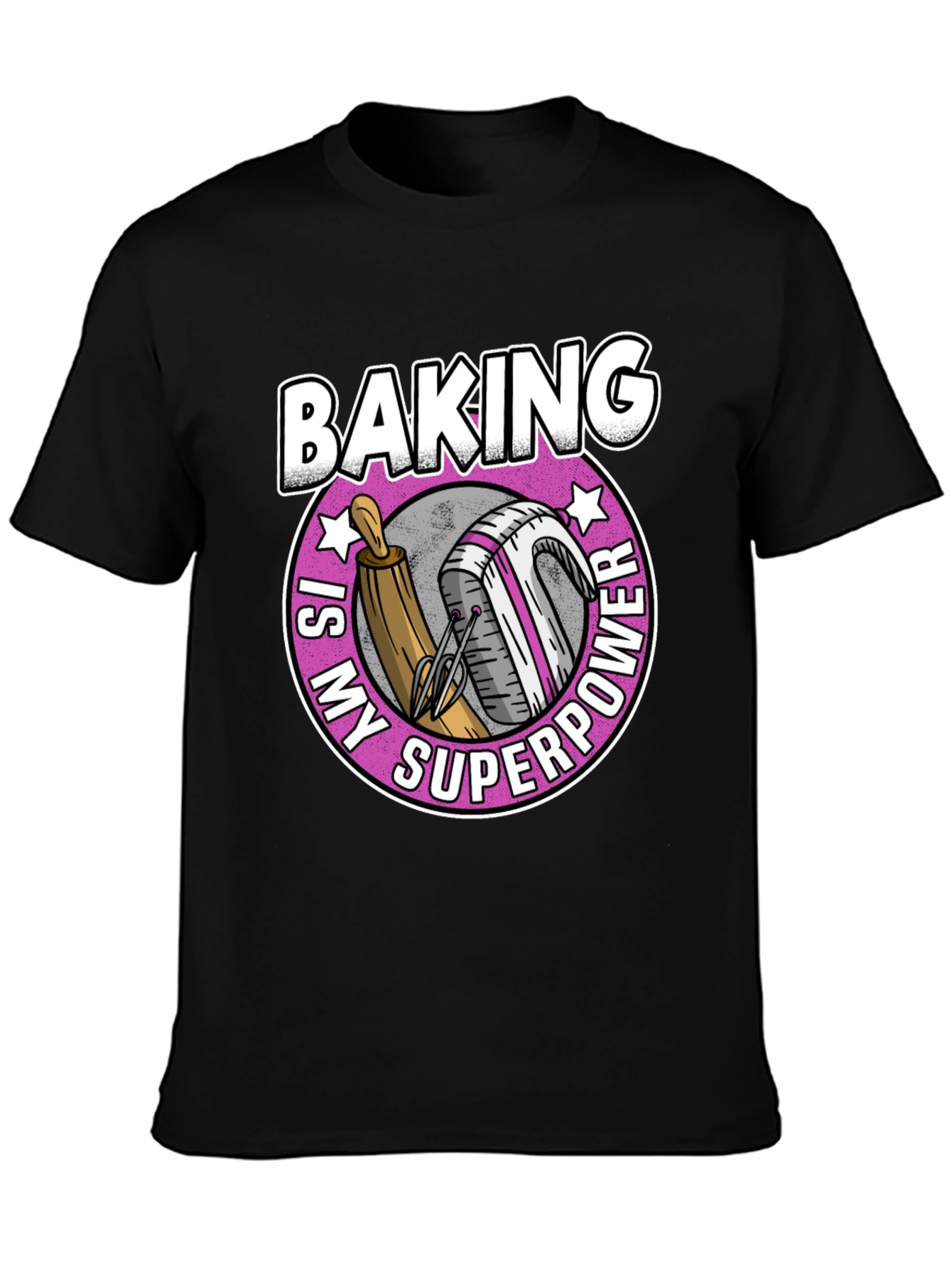 Black Baking Is My Superpower T-Shirt view 3