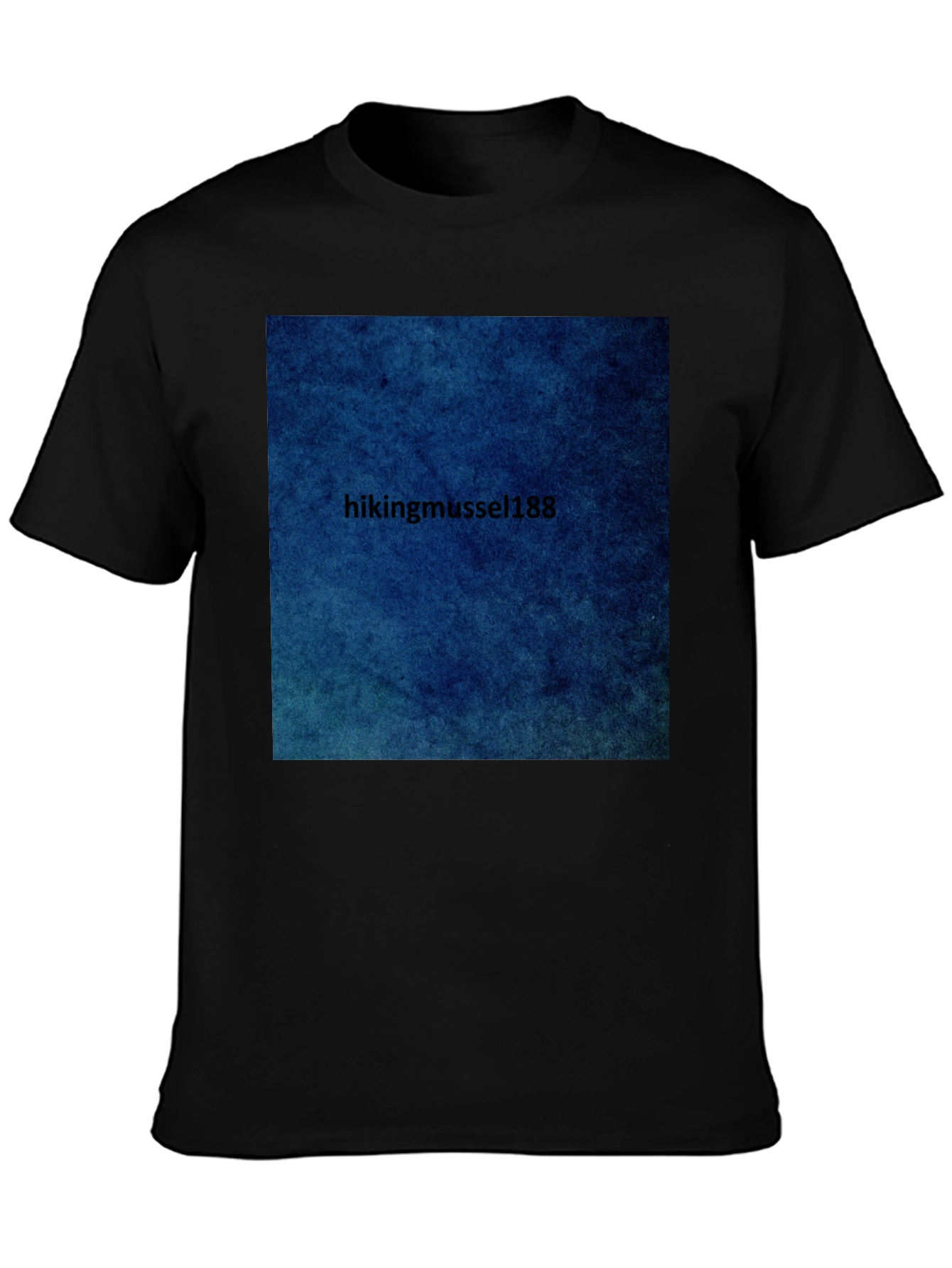 Black Unique Graphic Tee - Hikingmussel188 Design view 3