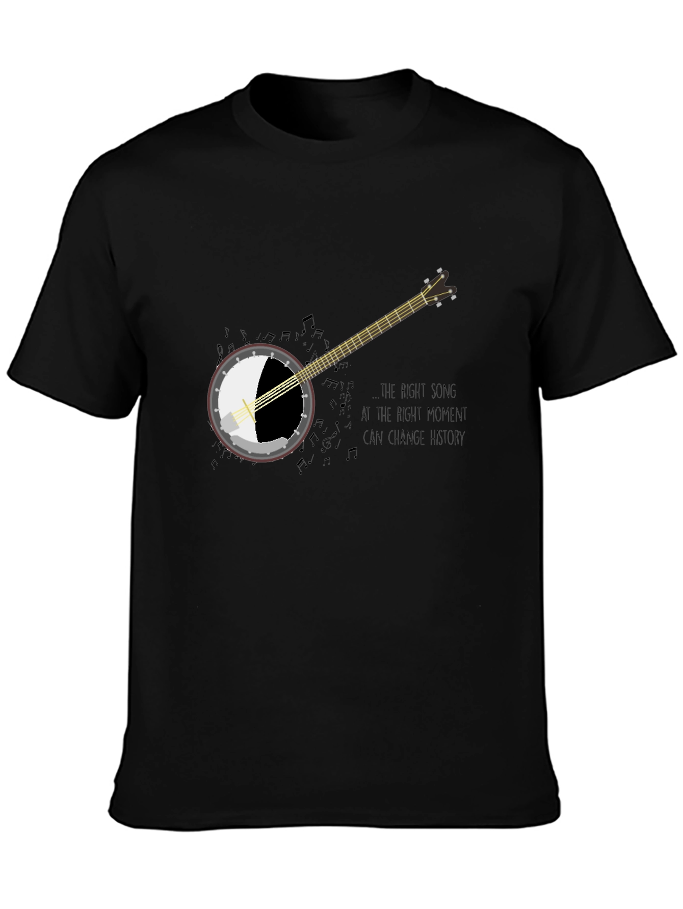 Black Banjo Graphic Tee - Music Changes History view 3