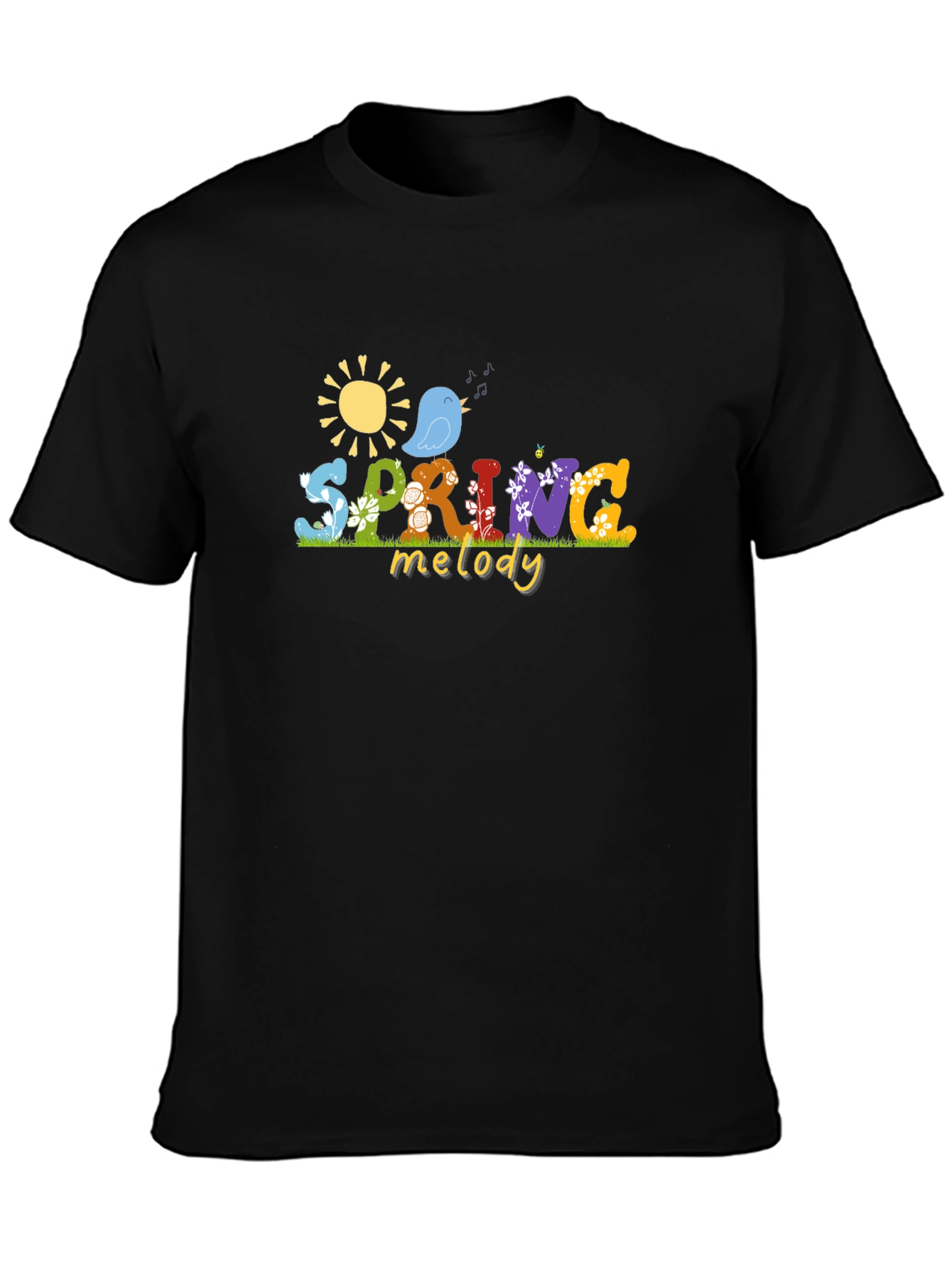 Black Spring Melody Graphic Tee view 3