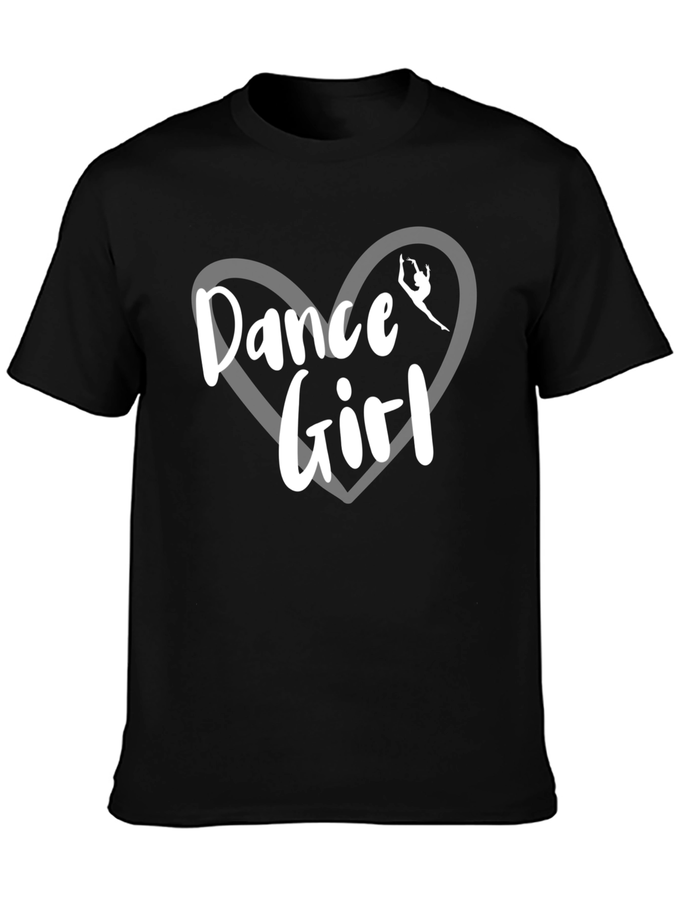 Black Dance Girl Graphic Tee - Black Cotton T-Shirt view 3