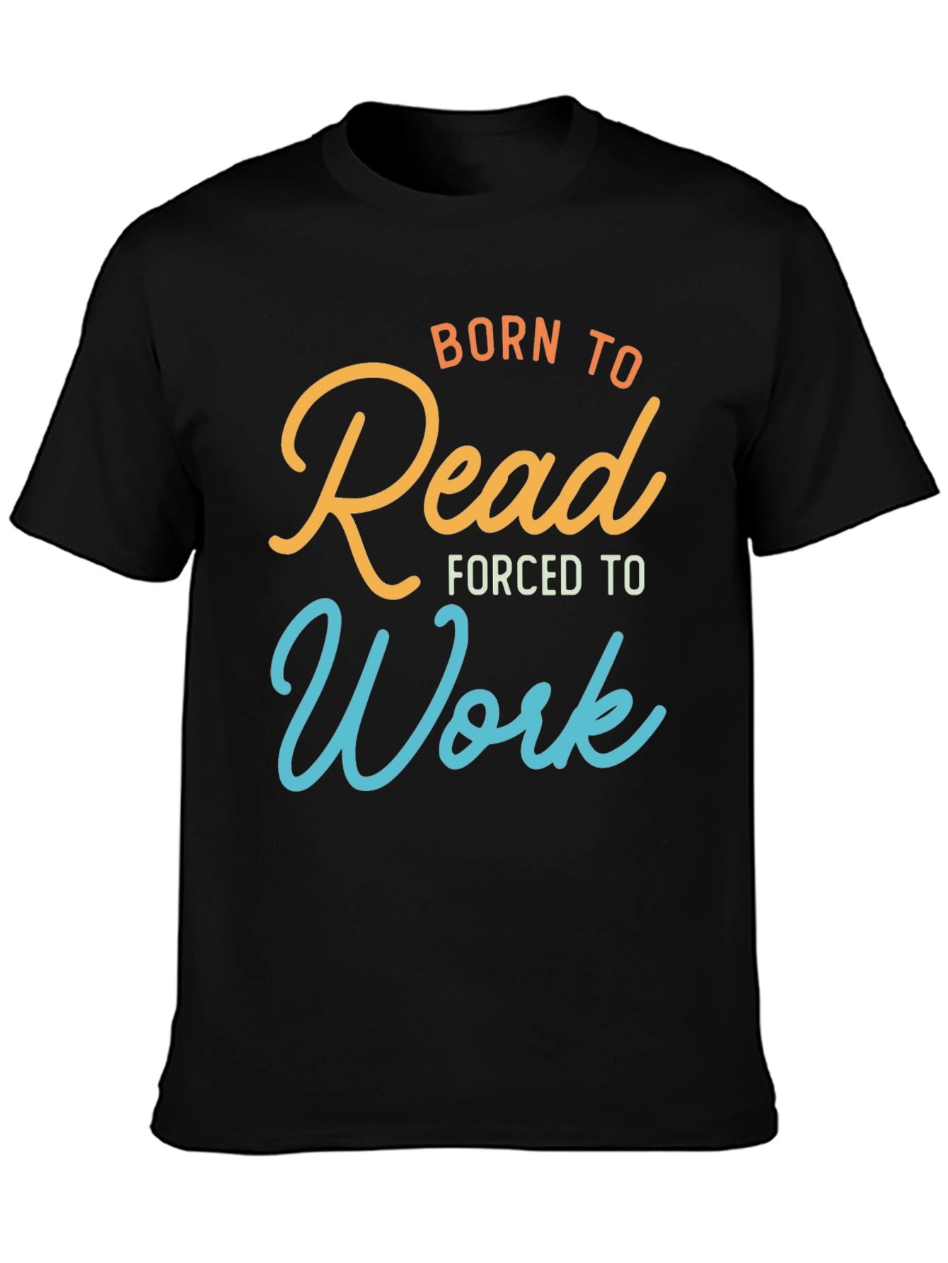 Black Born to Read T-Shirt Funny Book Lover Tee view 3