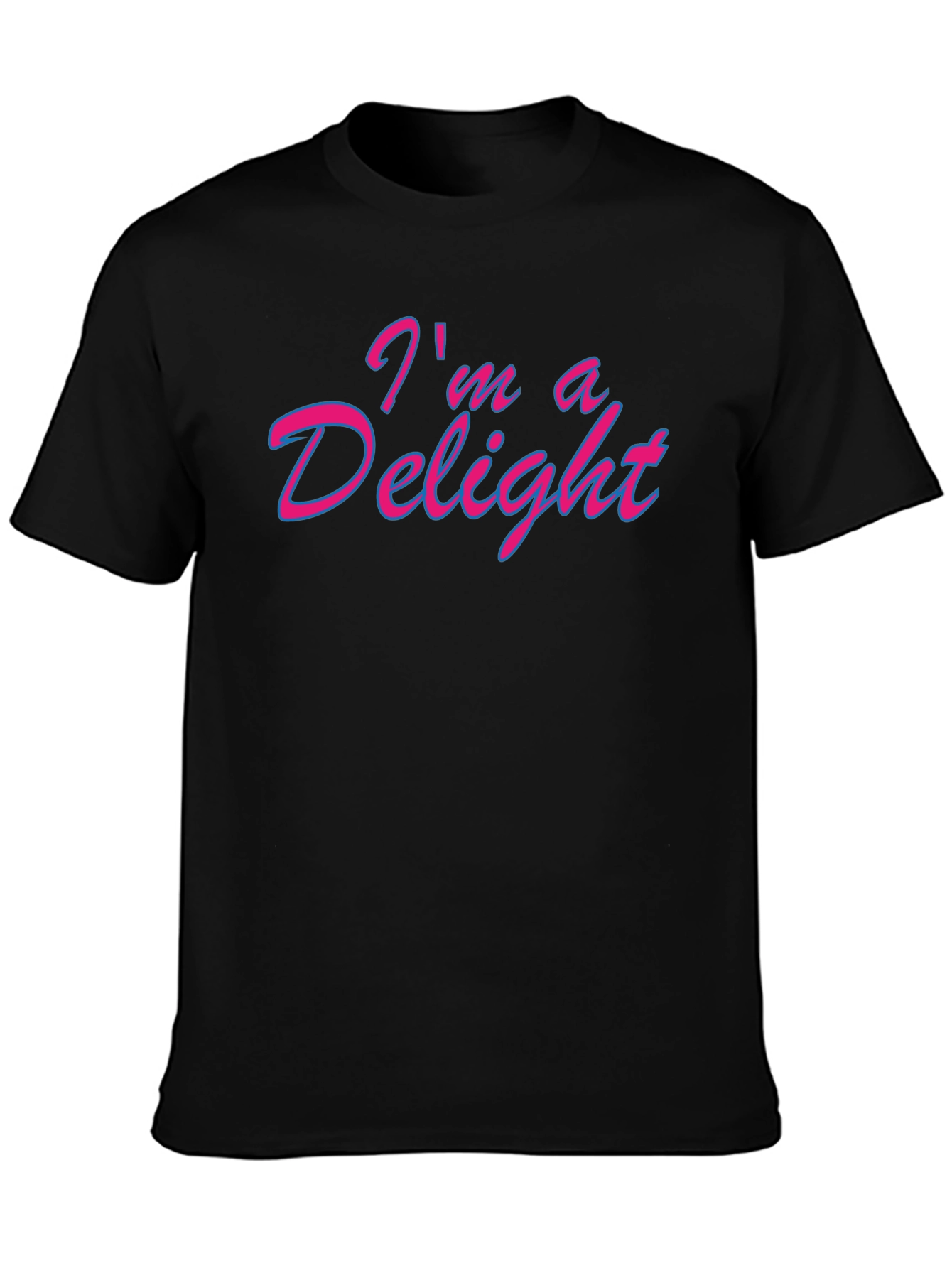 Black I'm a Delight Graphic T-Shirt - Funny & Stylish view 3