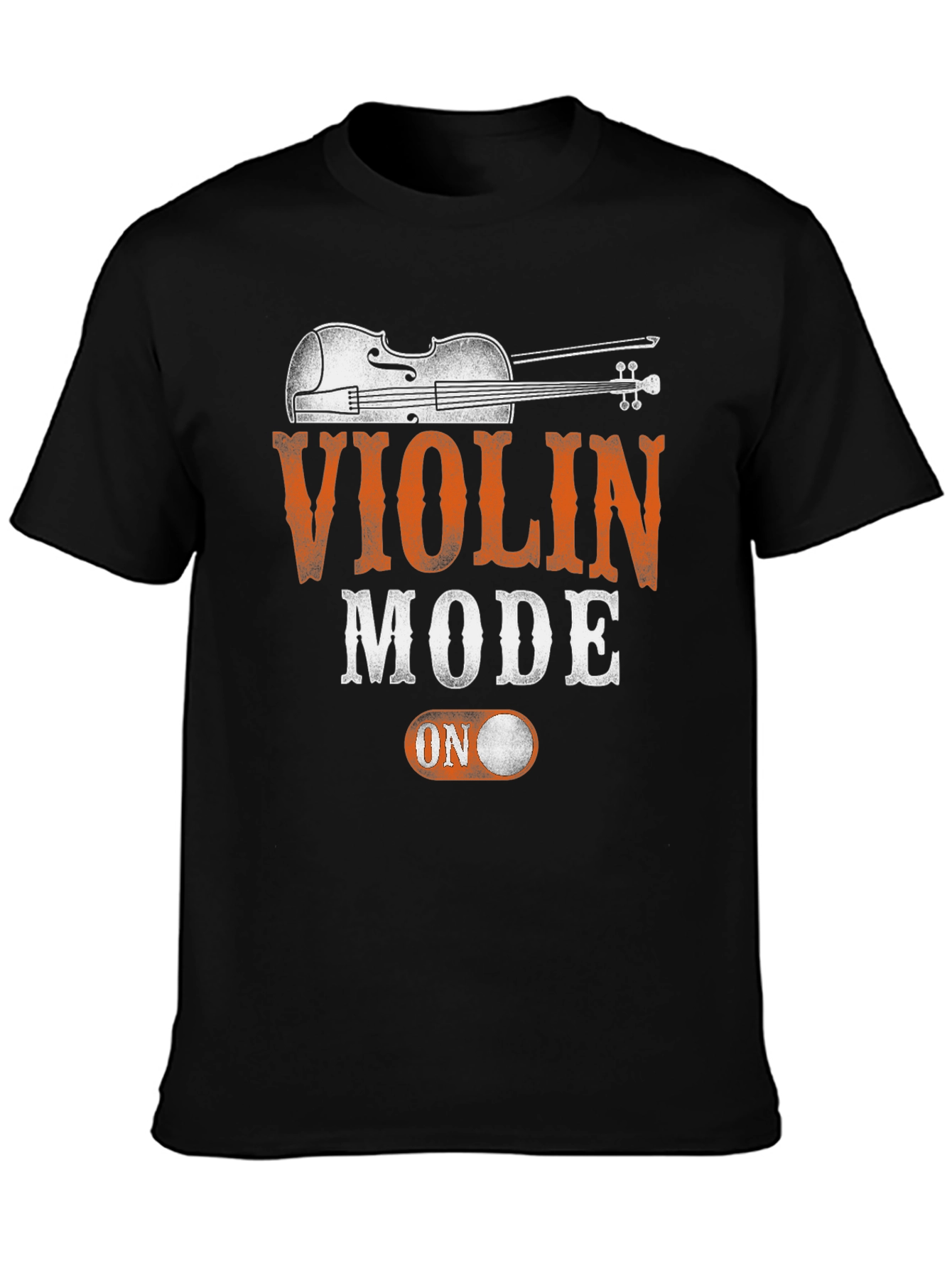 Black Violin Mode On T-Shirt - Music Lover Tee view 3