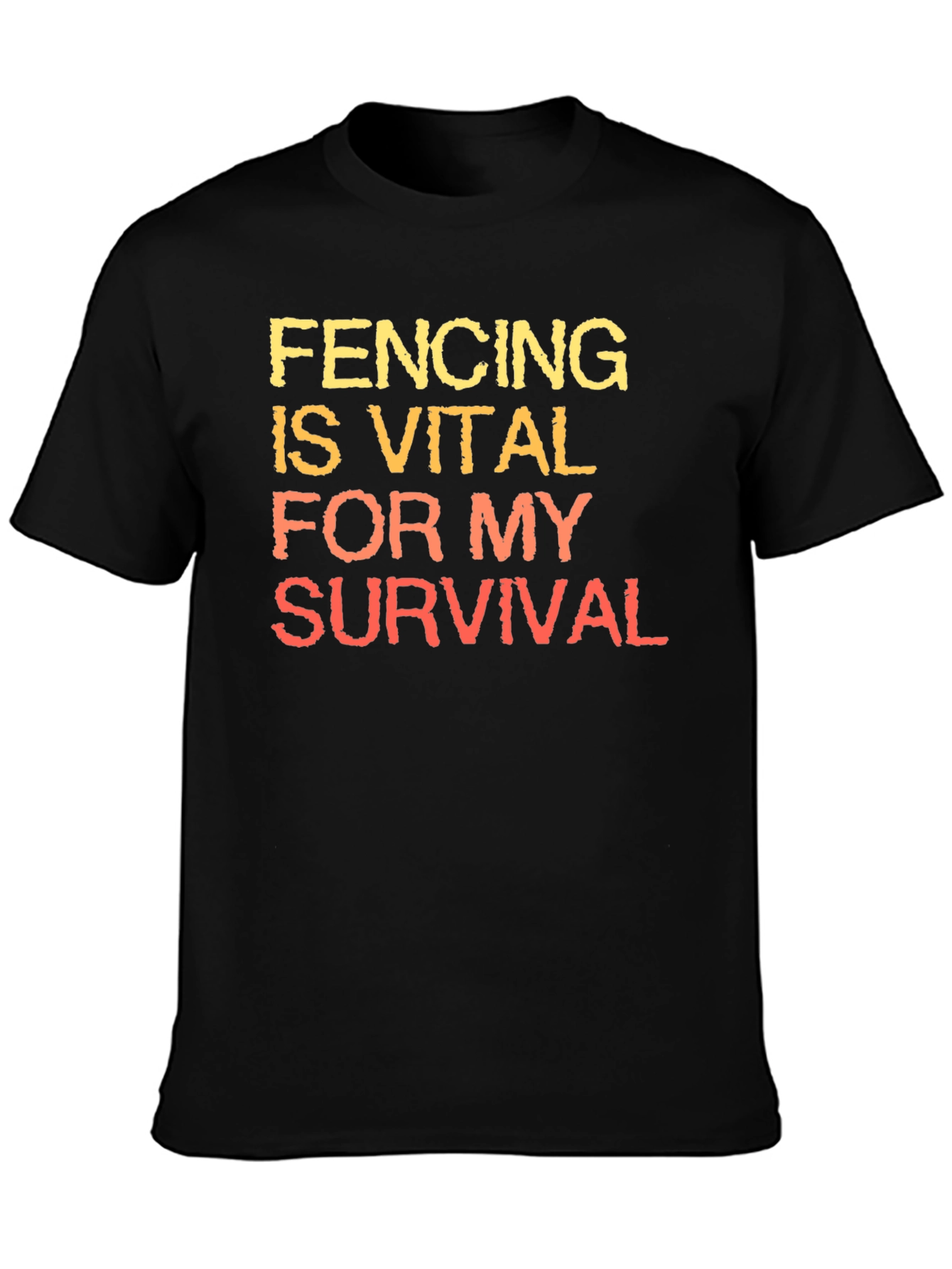 Black Fencing is Vital T-Shirt view 3